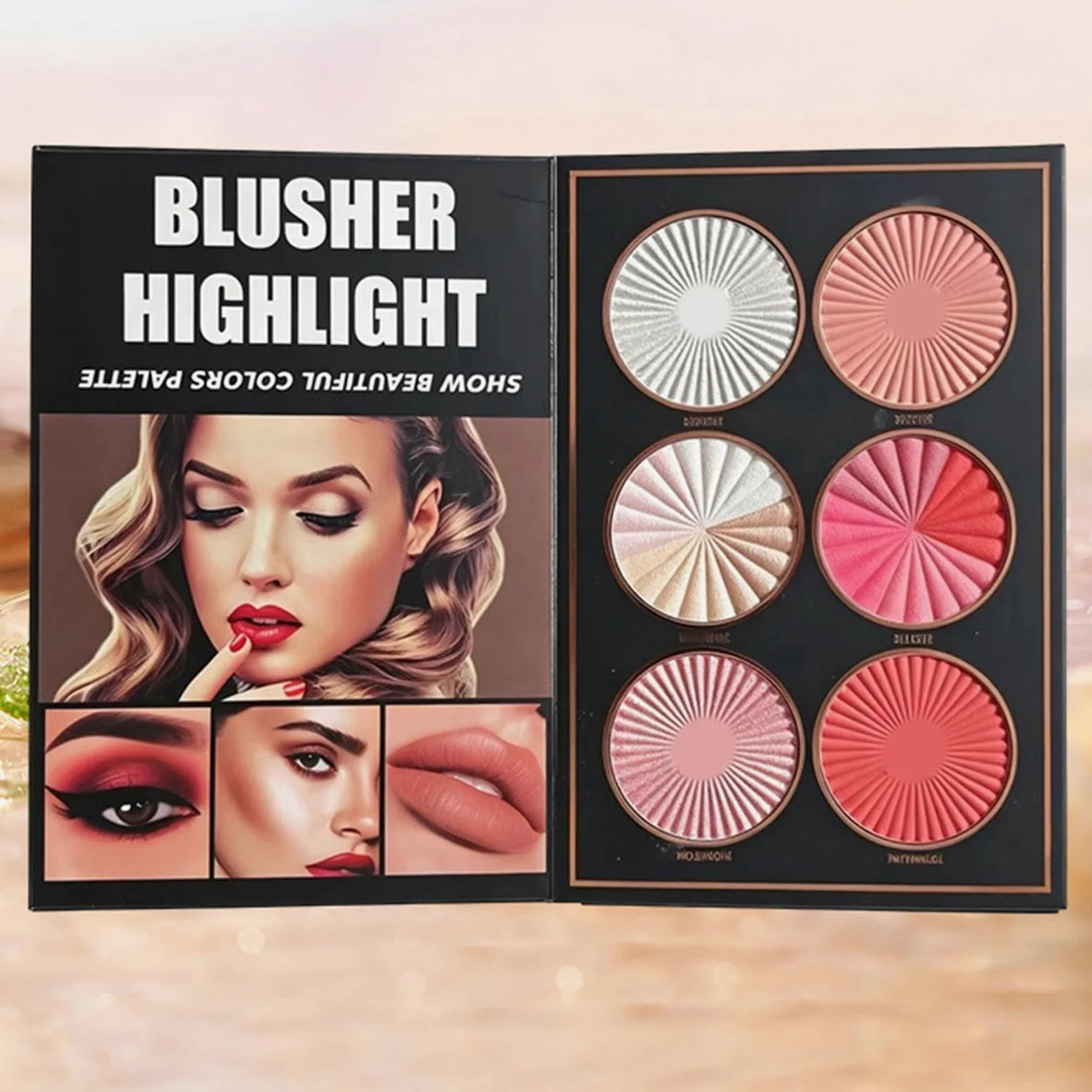 Palette di Ombretti Illuminante Portatile A Forma Di Libro | Trucco Occhi Con Ombretti Per La Bellezza Quotidiana, Gli Appuntamenti, Le Feste, Gli Spostamenti, Gli Eventi Ed I Viaggi
