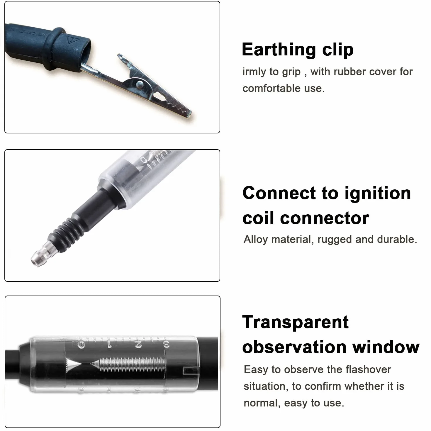 Tester candela auto Sistema di accensione Rilevatore diagnostico bobina Strumento riparazione