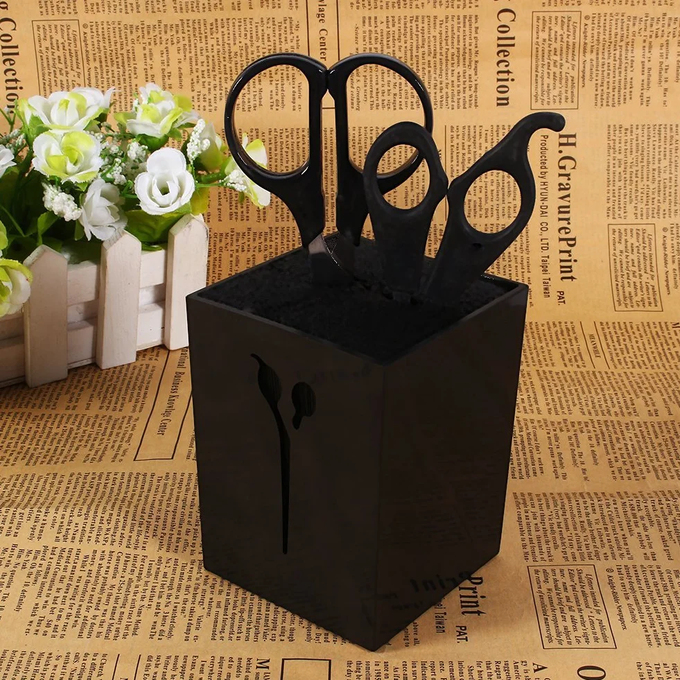 Scissor Holders Forbici multifunzionali Storage Haircut Organizer Scissor Stand professionale - Uso personale (Nero)
