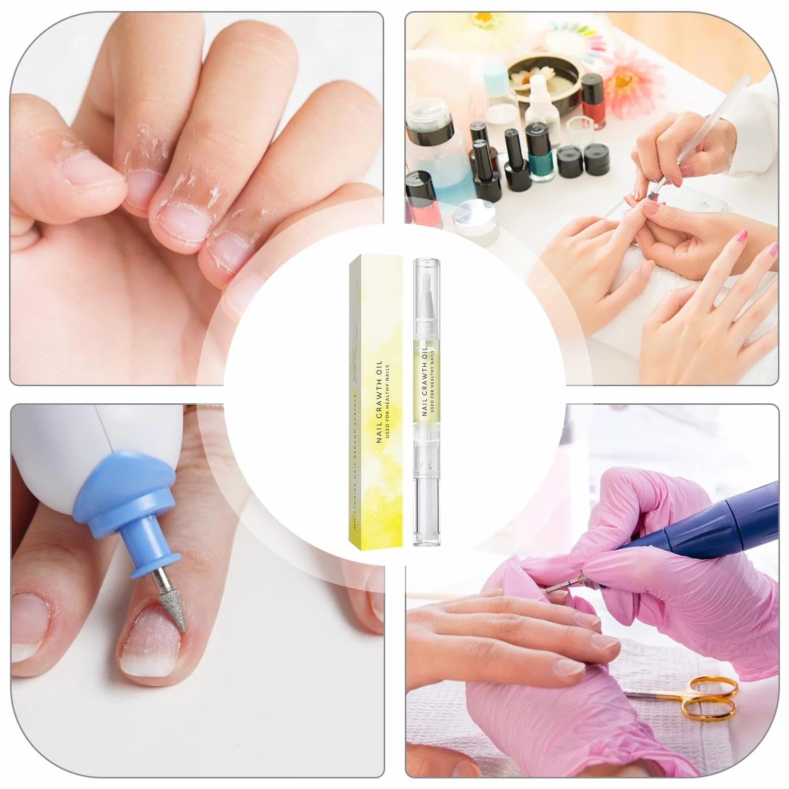 2 Confeziona Olio Per La Crescita Delle Unghie, Olio Di Crescita Delle Unghie Cosmetiche, Con 'albero Del Tè, Vitamina E E Aloe, Per Idratare E Riparare