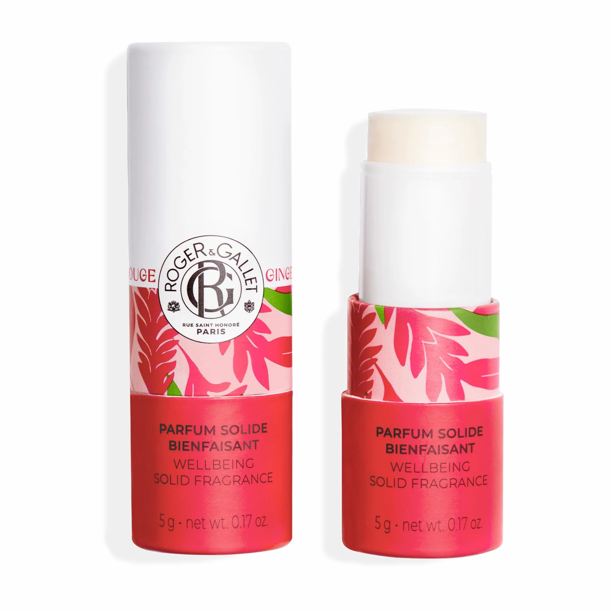 Roger&Gallet - Gingembre Rouge - Profumo Solido di Benessere - Bacche rosa, Zenzero, Benzoino - 5g