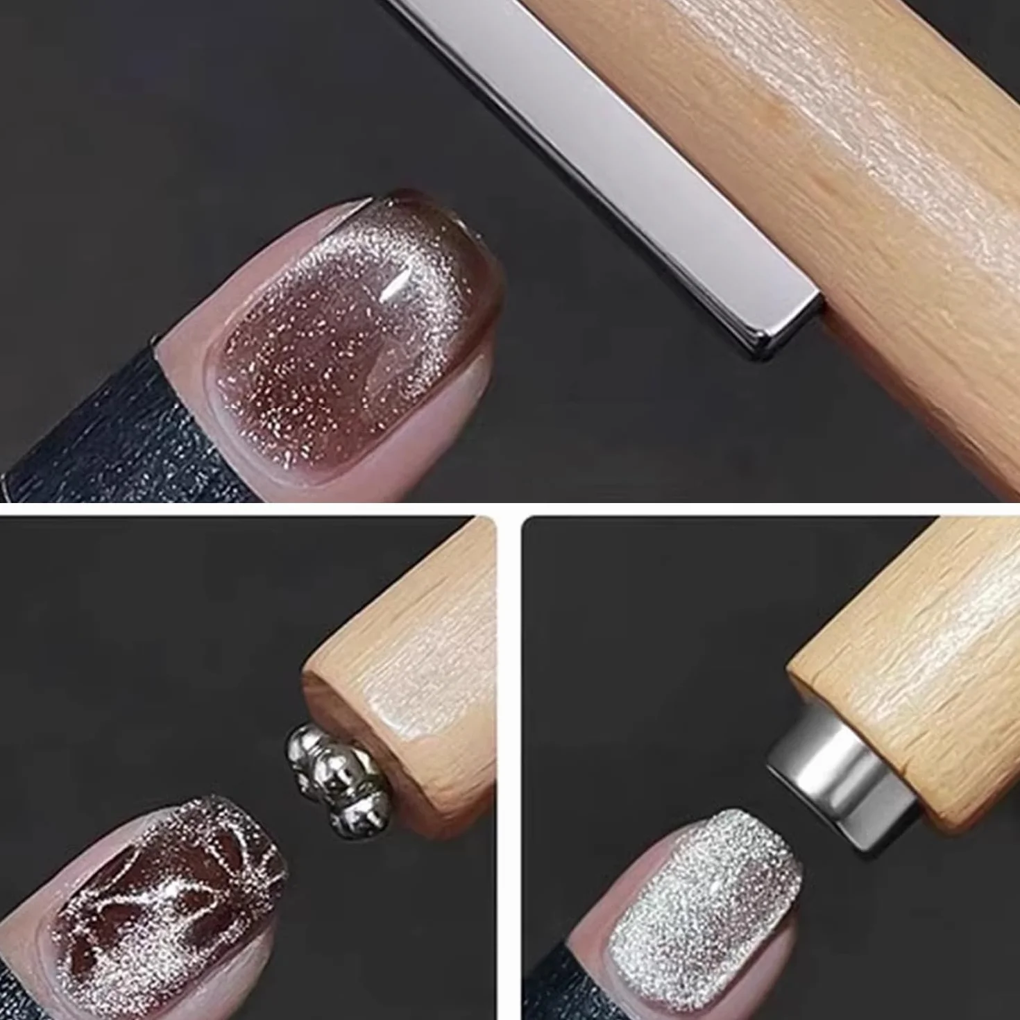 2 Pezzi di Occhio di Gatto Magneti, Chiodo Magnete Strumenti, Cilindrico Forte Magnetico Pietre, Adatto per Saloni di Bellezza E Casa Fai da Te Nail Art.