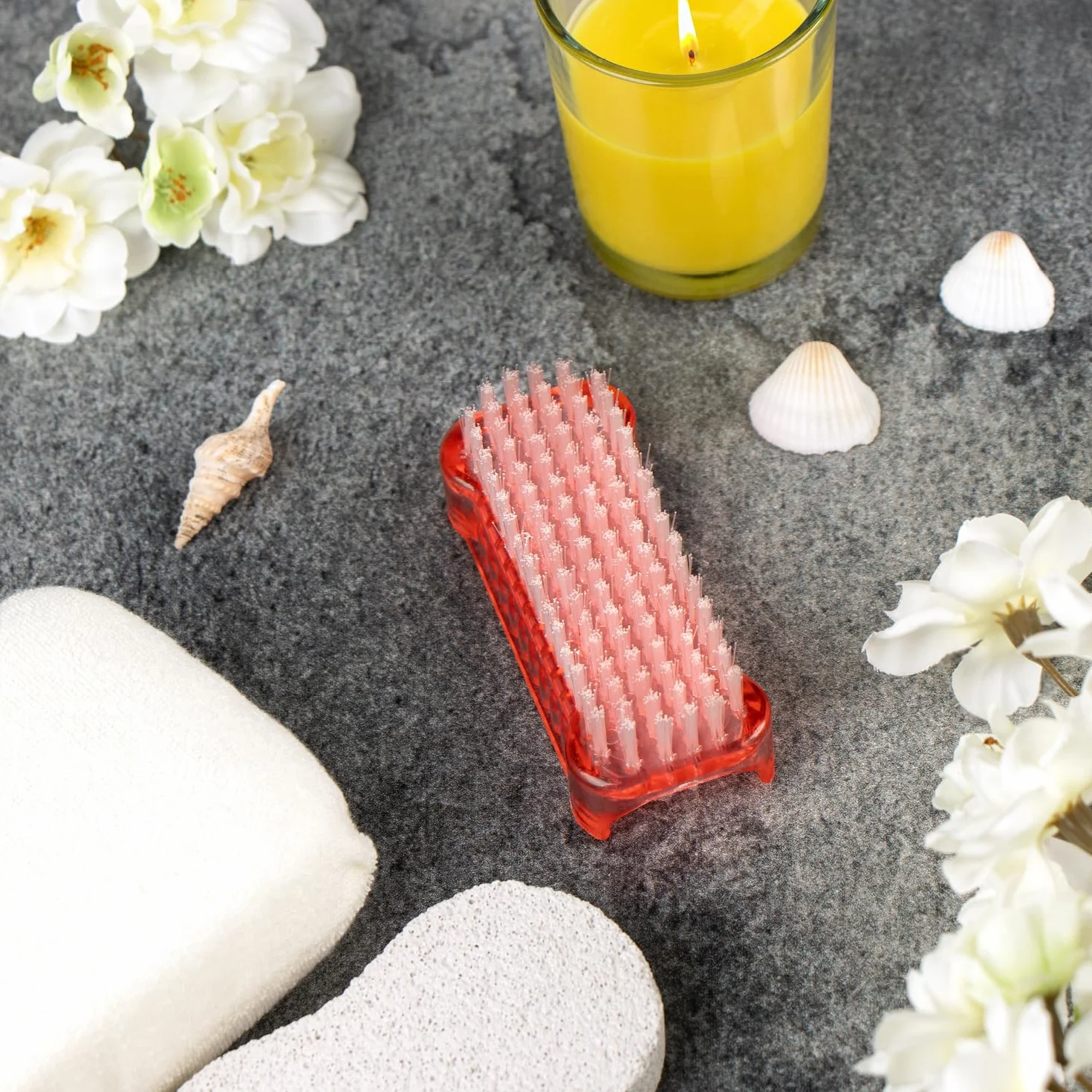 6X Spazzola per Il Lavaggio delle Mani - Spazzola per Unghie in plastica - Spazzola per Le Mani a Doppia Faccia - Spazzola per la Pulizia di Mani e Unghie (Rosso/Grigio/Blu - 6 Pezzi)