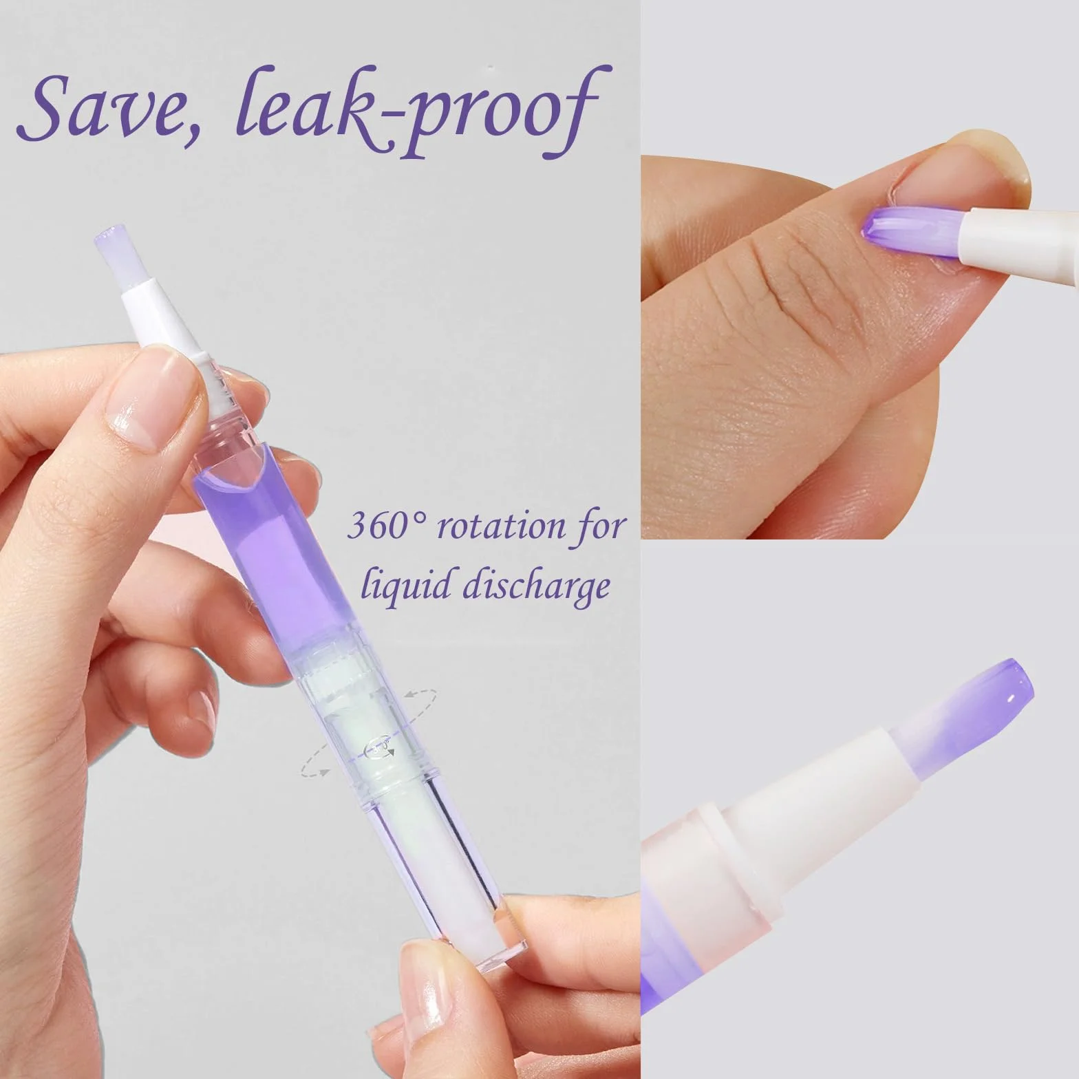1 pz Trattamento cuticole in penna, olio nutriente alla lavanda, applicatore a pennello, previene pellicine e secchezza, per ufficio, viaggi e uso quotidiano, indispensabile per mani curate