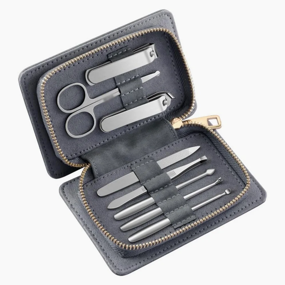 Tagliaunghie in Acciaio Inossidabile Set Completo di tagliaunghie Set di Strumenti for Manicure da 8 Pezzi