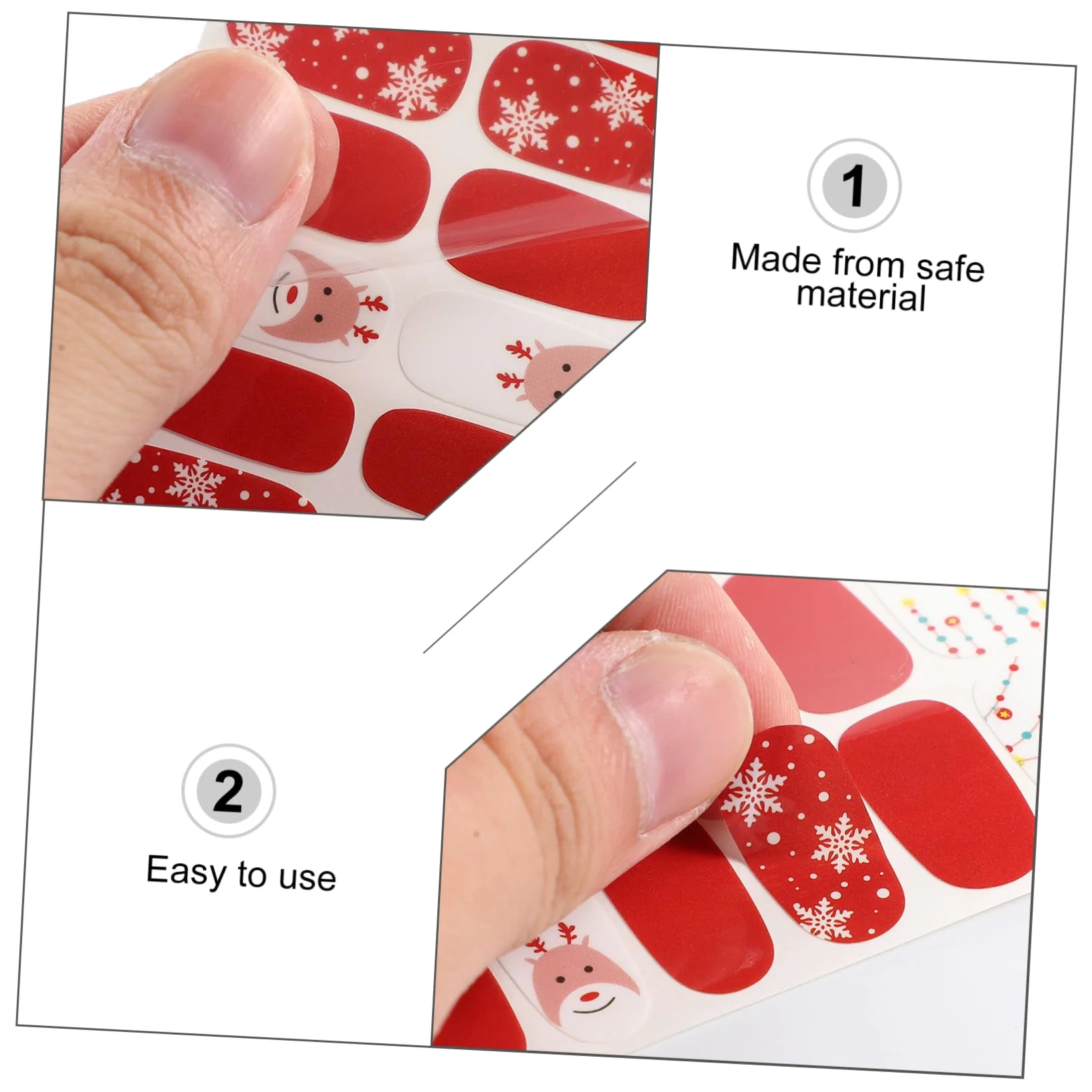 FRCOLOR 3 Set Adesivi Natalizi Per Nail Art Adesivi Unghie Natale Per Unghie Natalizie Adesivo Per ie Decalcomania Decalcomanie Per ie ie Etichetta 8 Fogli * 3