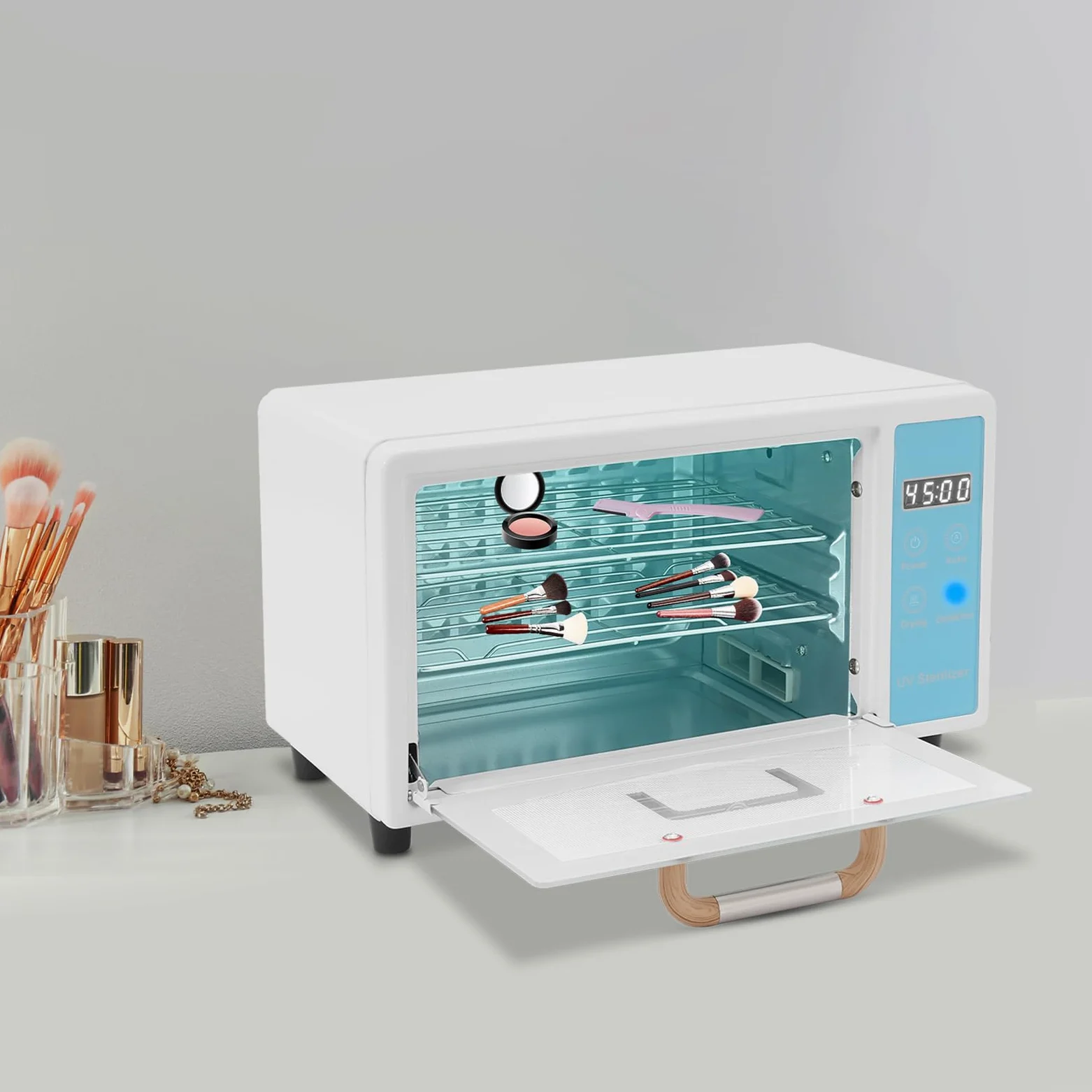Armadio di disinfezione UV, calore secco sterilizzatore, sterilizzatore, sterilizzatore, sterilizzatore, sterilizzatore UV per manicure salone strumenti manicure pinzette e asciugamani