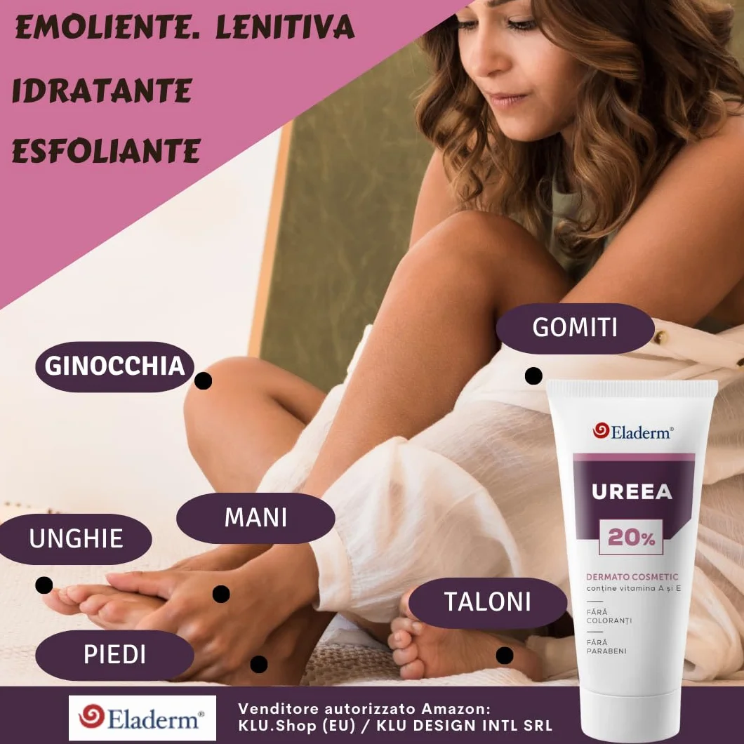 Urea 20% Crema Cheratolitica 100ml – Pelle sogetta a Psoriasi, Dermatite Atopica, Cheratosi, Ipercheratosi - Pelle Molto Secca, Desquamata e Fissurata, Prurito, Irritazioni Superficiali