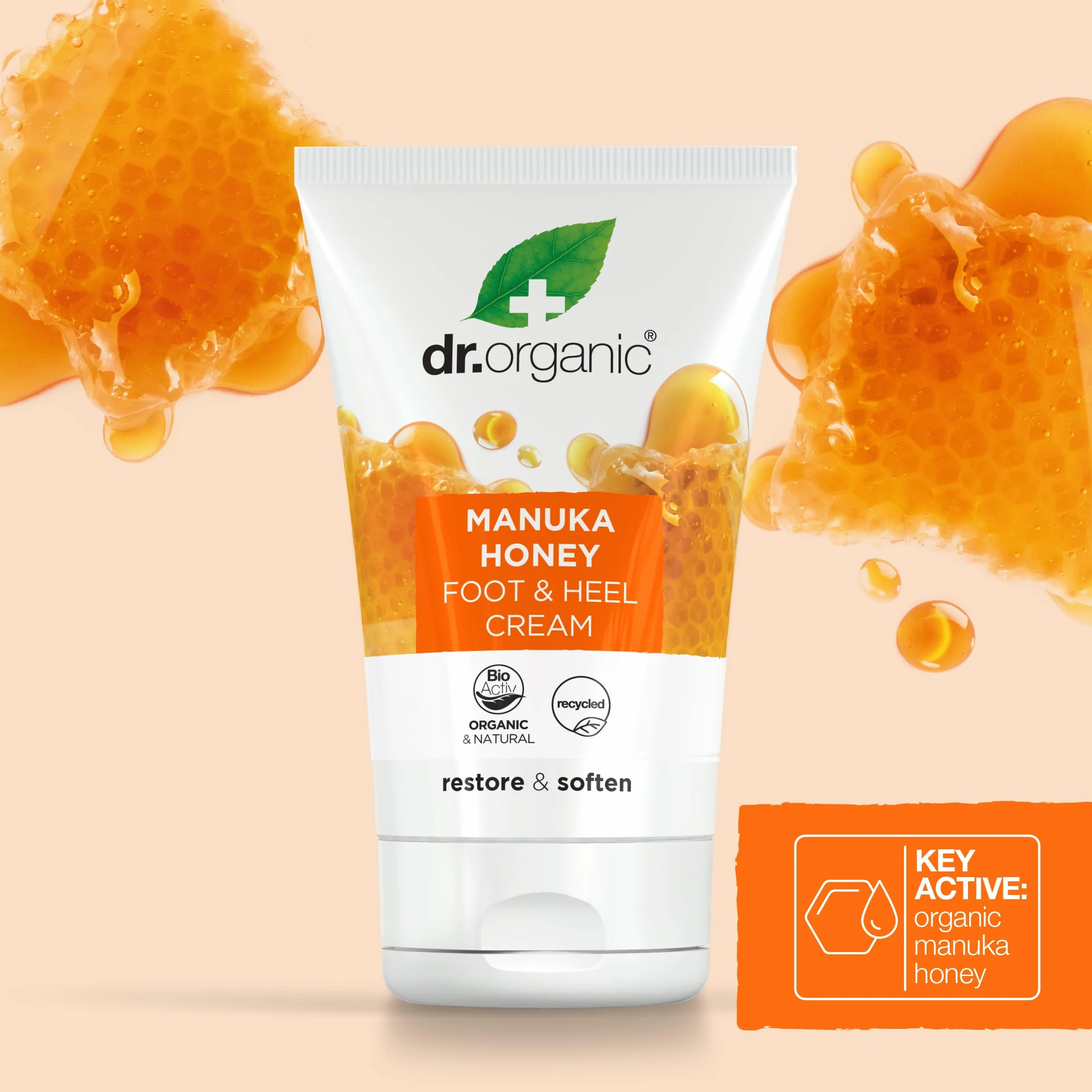 Dr. Organic Manuka Honey Crema Piedi, 125ml