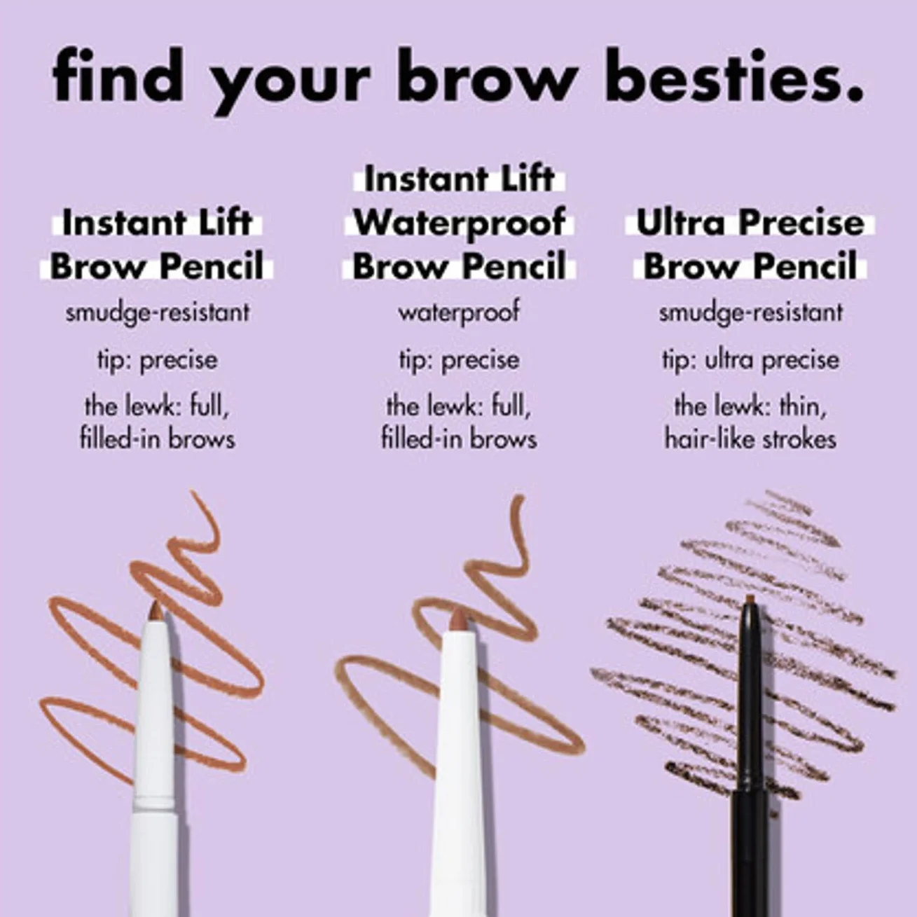 e.l.f. Instant Lift Brow Pencil, doppia estremità, precisa, punta fine, modella, definisce, riempie le sopracciglia, contorna, pettina, doma, Deep Brown, 0,18 g