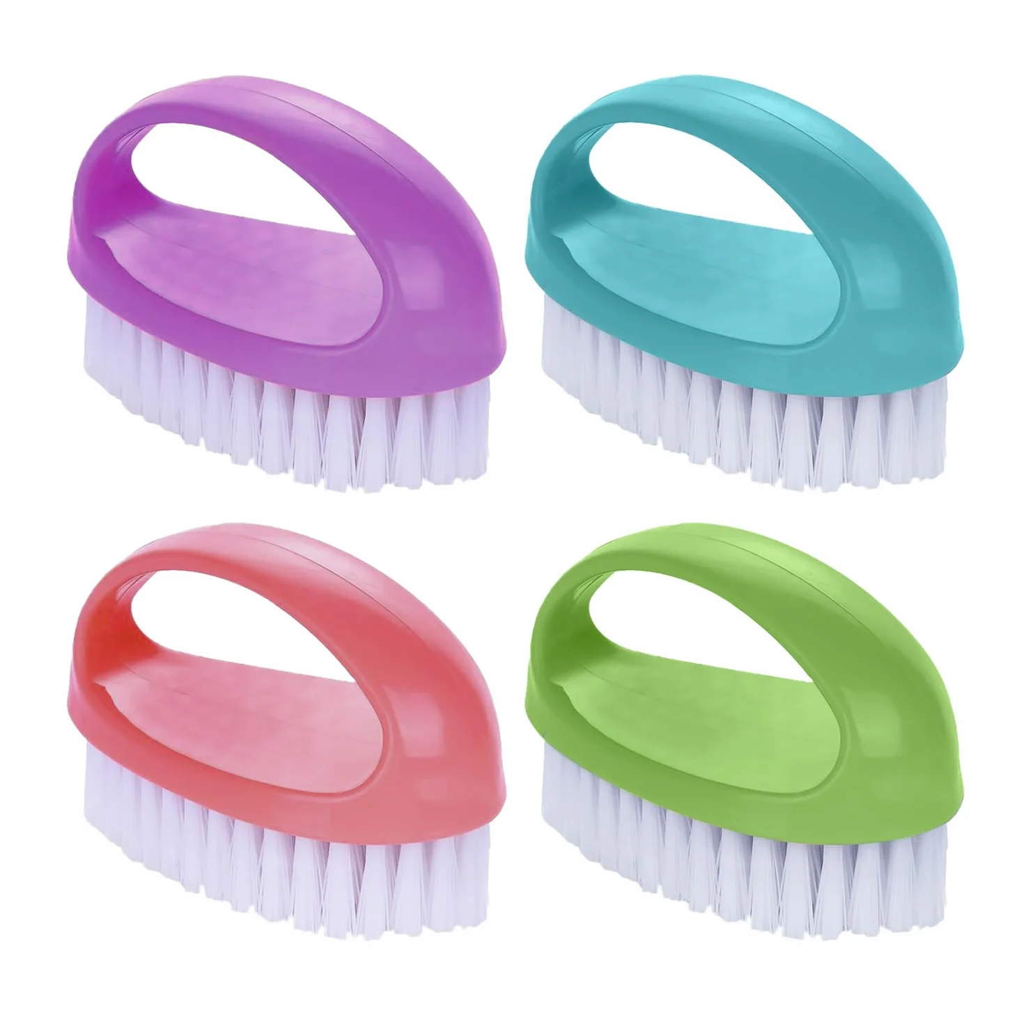 4 spazzole per unghie, spazzola per la pulizia delle mani, spazzola per la pulizia, spazzola multifunzione per la casa, spazzola per la polvere delle unghie, strumenti per la pulizia