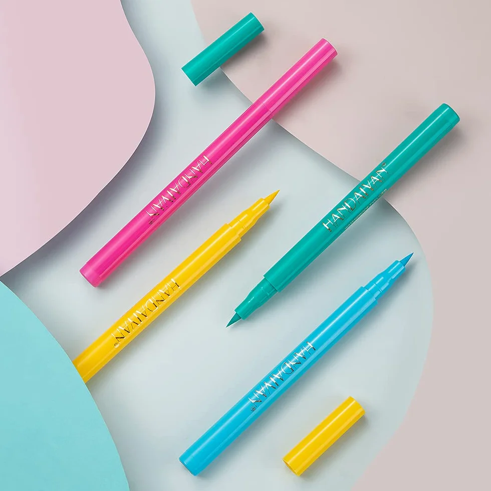 BestLand Eyeliner liquido arcobaleno colorato pigmento fluorescente impermeabile lunga durata gel eyeliner kit per donne