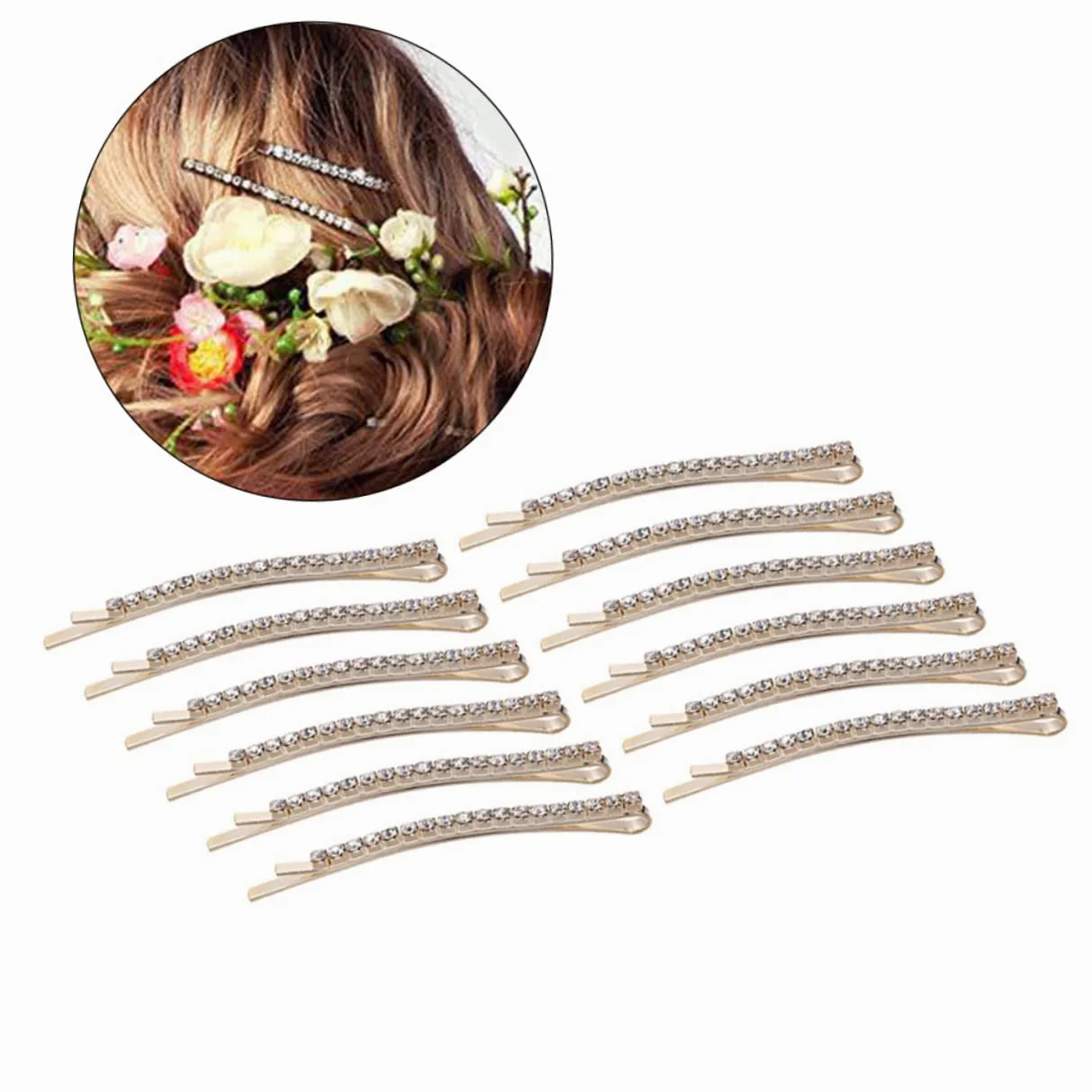 minkissy 36pezzi Fermagli Per Con Strass Accessori Di Moda Per Donne e Ragazze Design Elegante Perfetti Per Ogni Occasione