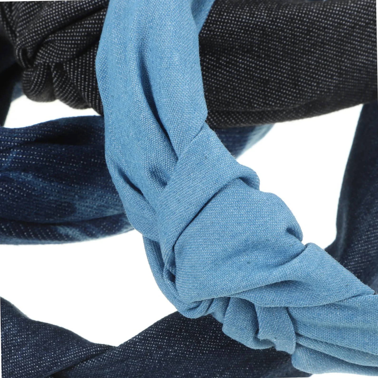 FRCOLOR 8pezzi Fasce Con Nodo Denim Per Donne Accessori Eleganti Per Comodi e Versatili Per Ogni Occasione Per Attività All Aperto e Makeup