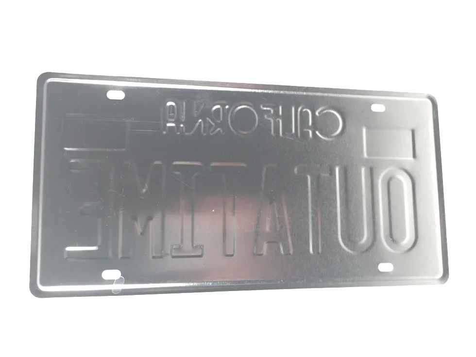 Set di 2 repliche targate in Metallo Delorean Time Machine Outatime PF02