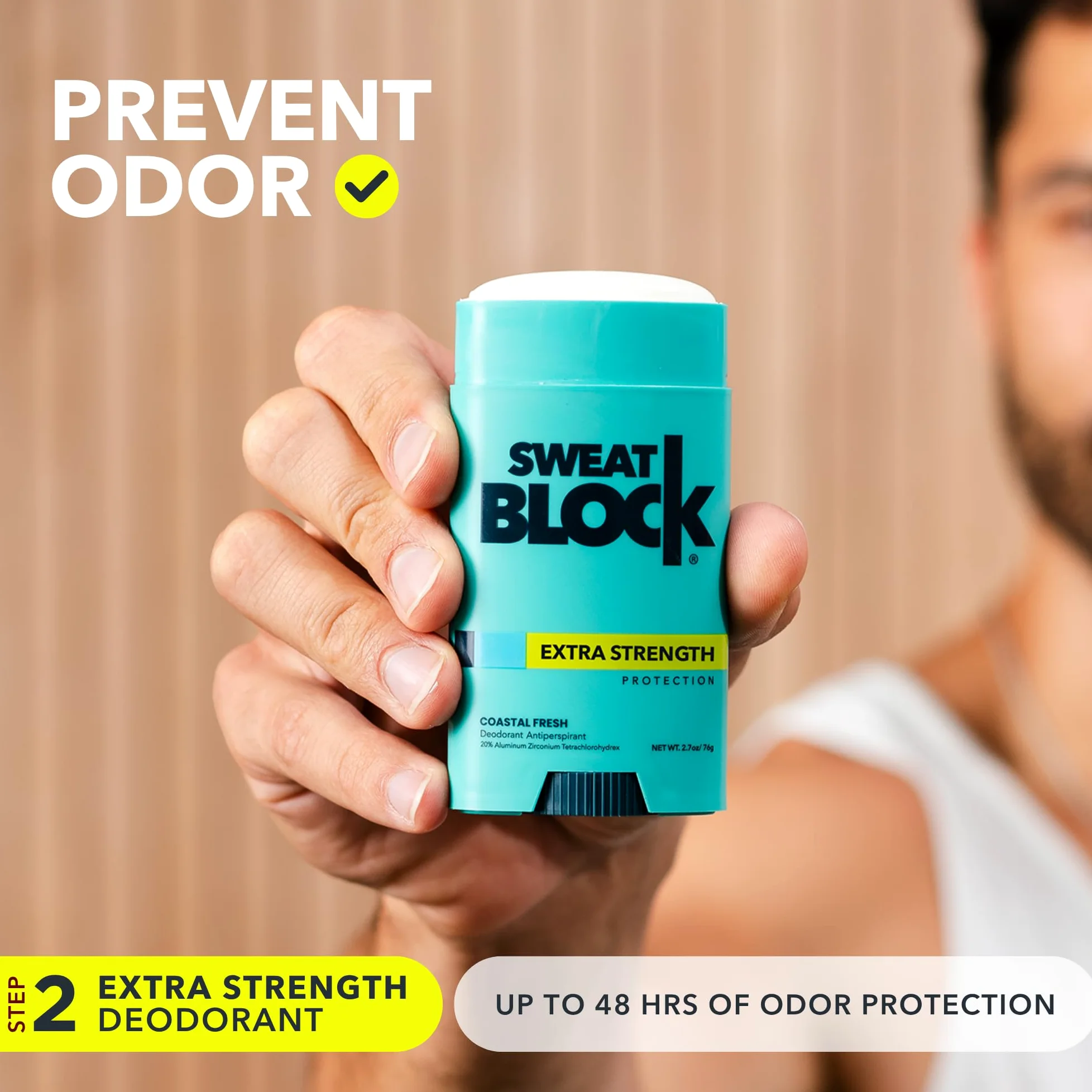 SweatBlock Antiperspirant Deodorant Max Clinical System for Men & Women - Treat Hyperhidrosis, Excessive Sweating & Underarm Odor - DRIBOOST [PM] Maximum Strength Roll-on + [AM] Clinical Deodorant