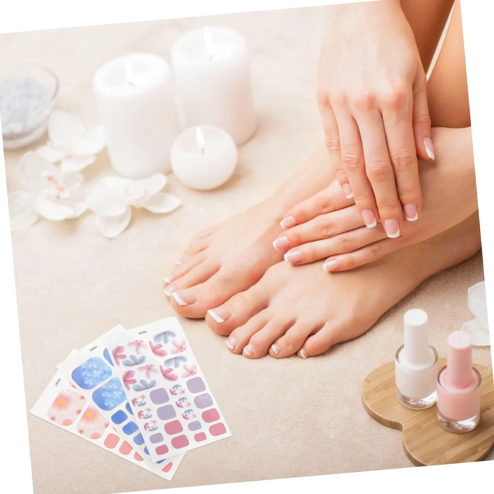 CALLARON 5 Set Adesivi Decorativi Per Unghie Dei Impermeabili Nail Art Per Donne E Ragazze Facili Applicare E Rimuovere Design Unico E Per La Manicure Fogli*5