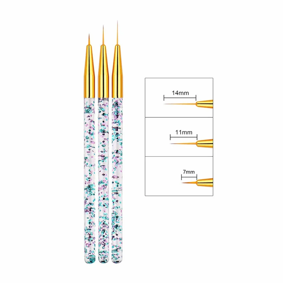Set di 2 pennelli per unghie ombre e 3 pennelli per unghie in gel UV, sfumati, per nail art…