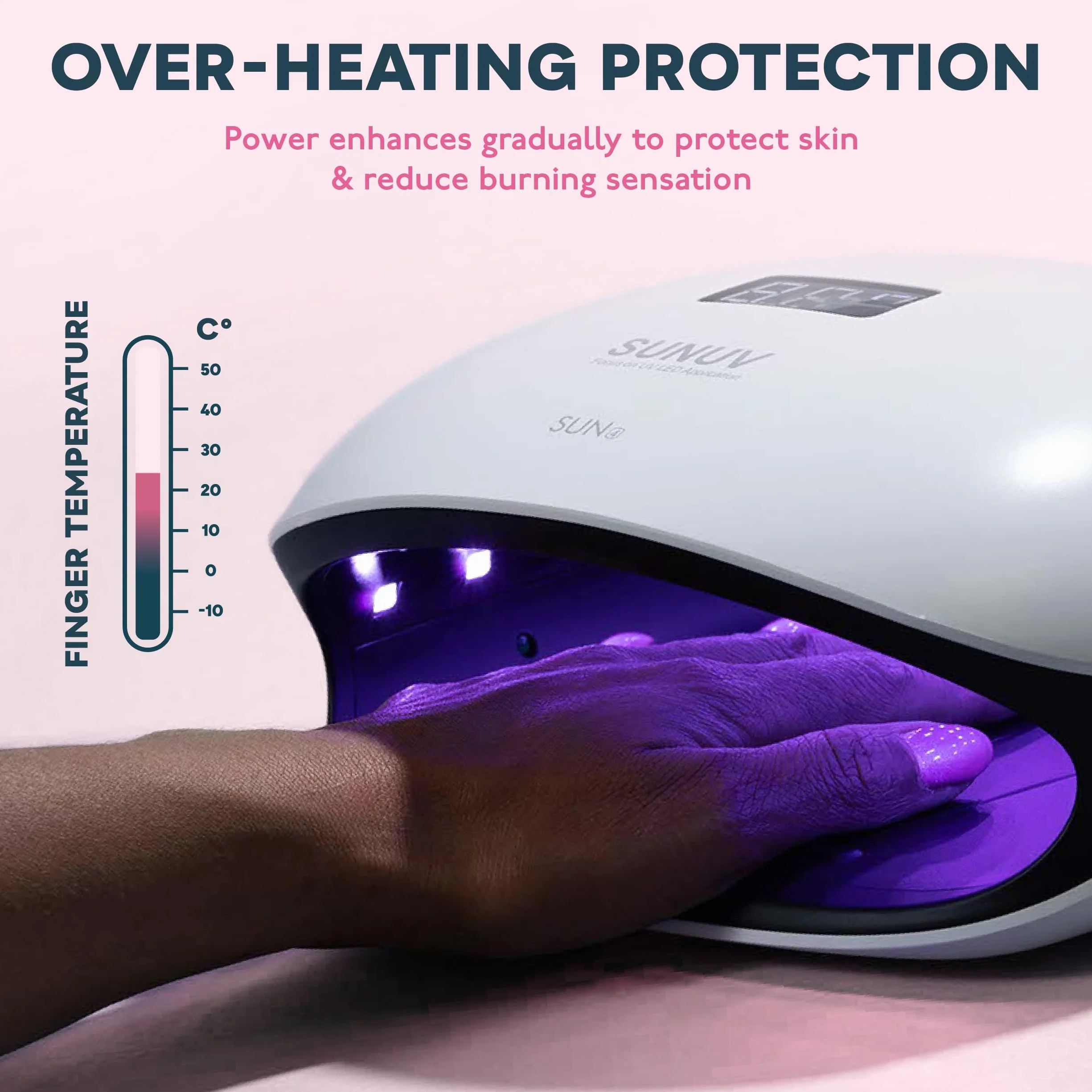 SUNUV SUN4 Lampada UV LED per Unghie Asciugatrice Gel Manicure con 4 Timer LCD Display Sensore