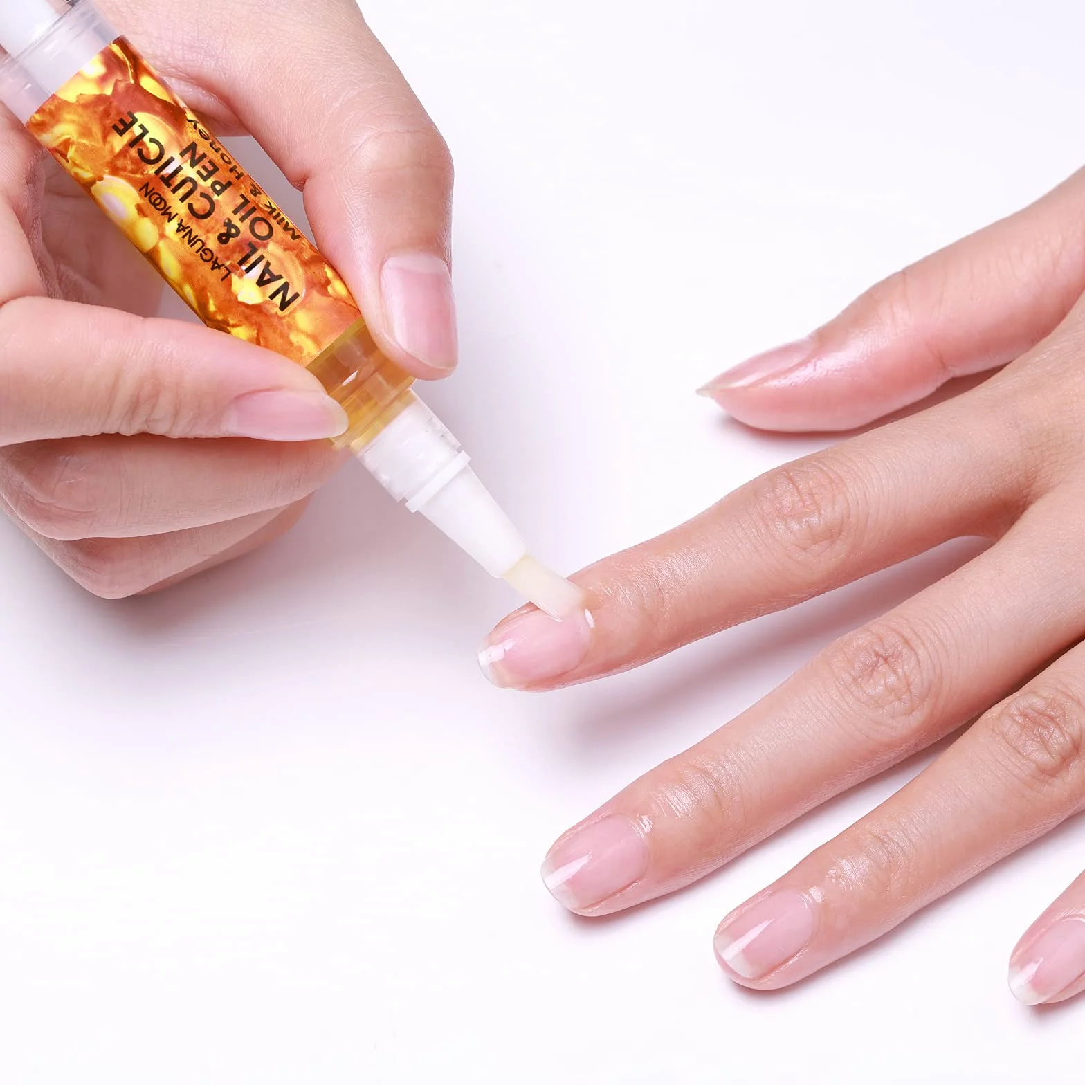 Lagunamoon - Penna a olio per cuticole per la cura delle unghie, 5 ml, con ingredienti naturali per idratare e nutrire unghie, per prevenire screpolature delle unghie, nocciole, latte e miele