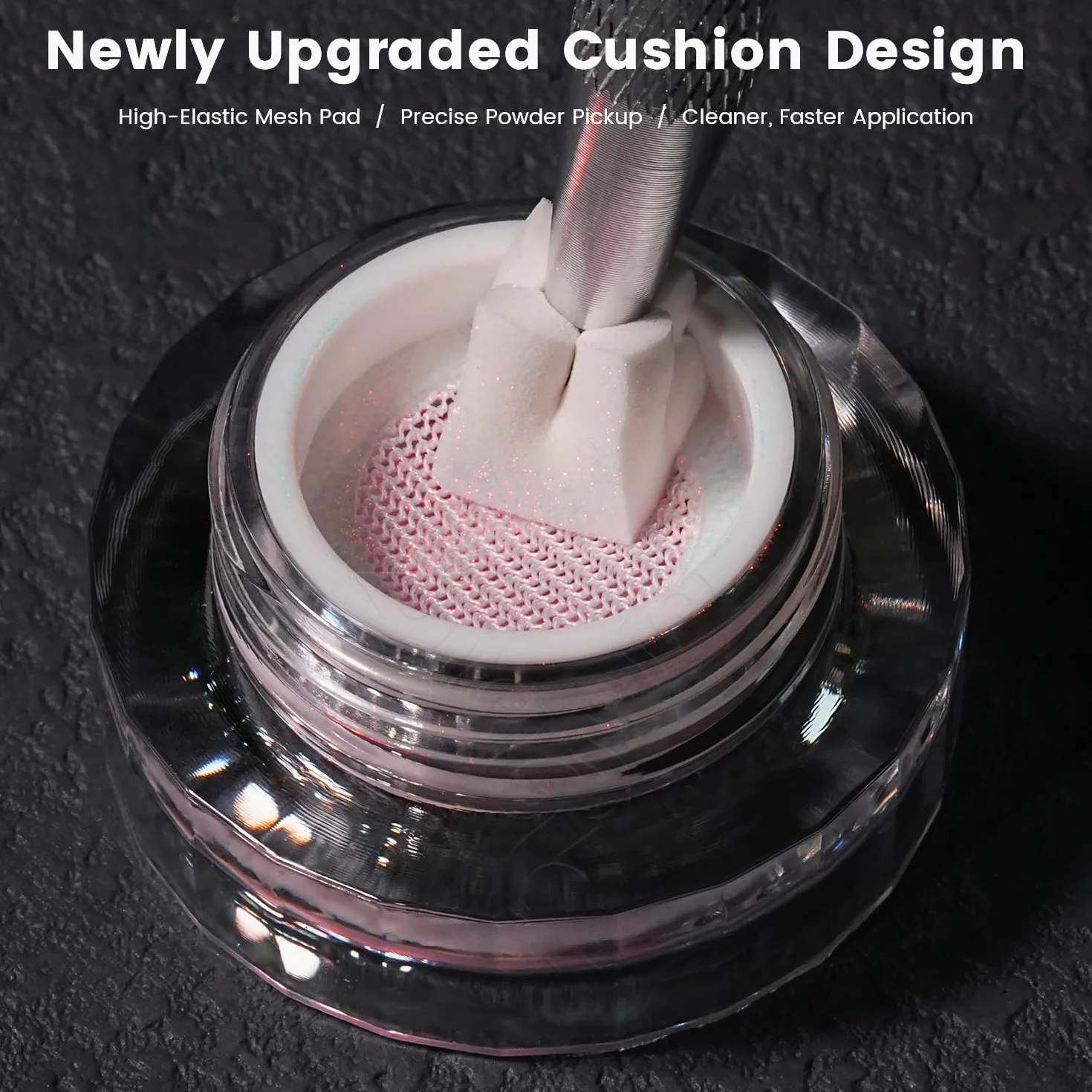 YOKEFELLOW GleamTap Cushion olografico Aurora Chrome Smalto Polvere – Holo-Nail Art Glitter Decorativo Manicure Pigmento per Salone Unghie (GTKIT-01)