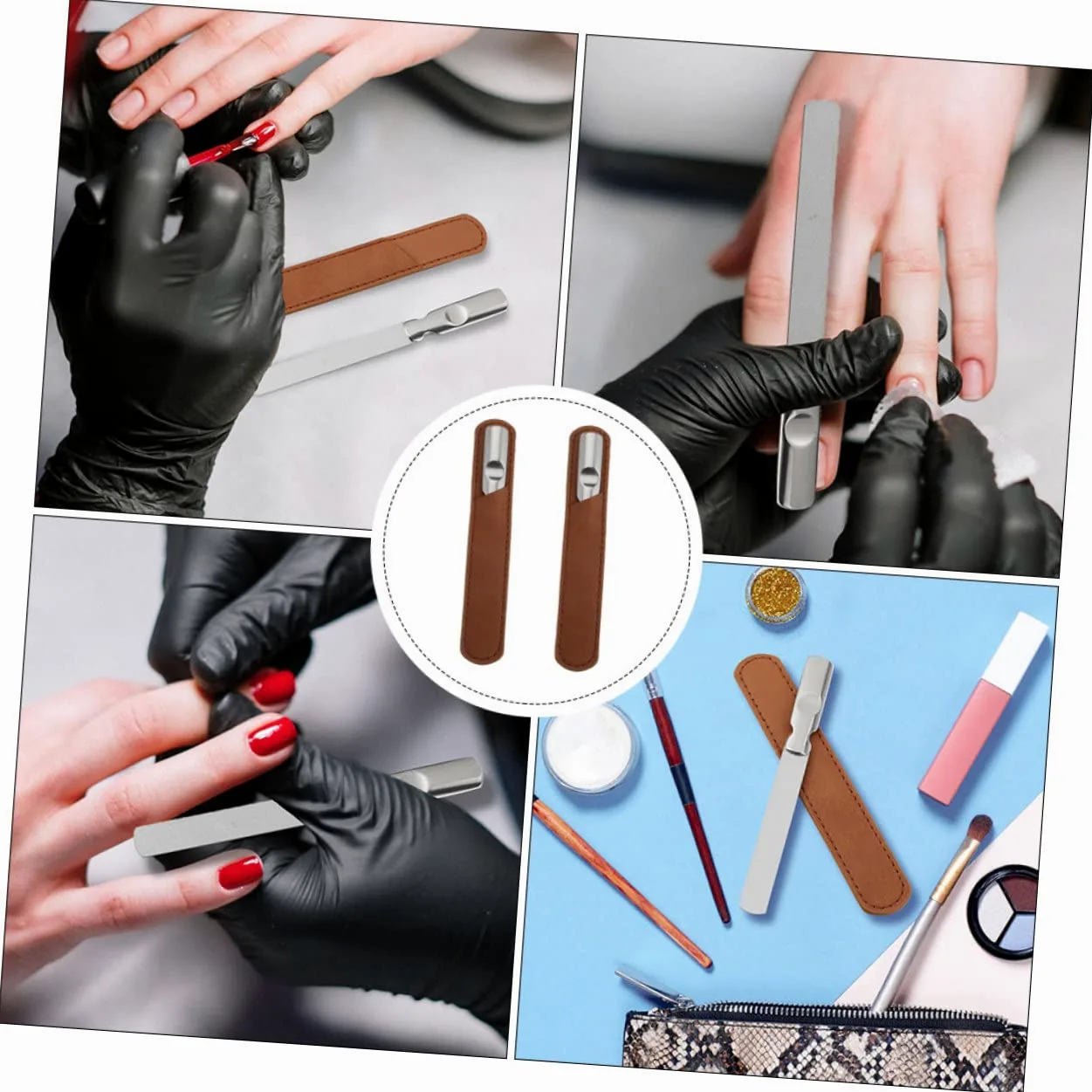 FRCOLOR 6sets Unghie Inossidabile Con Custodia Utensili Per Manicure e Pedicure Resistente e Facile Usare Per Unghie e