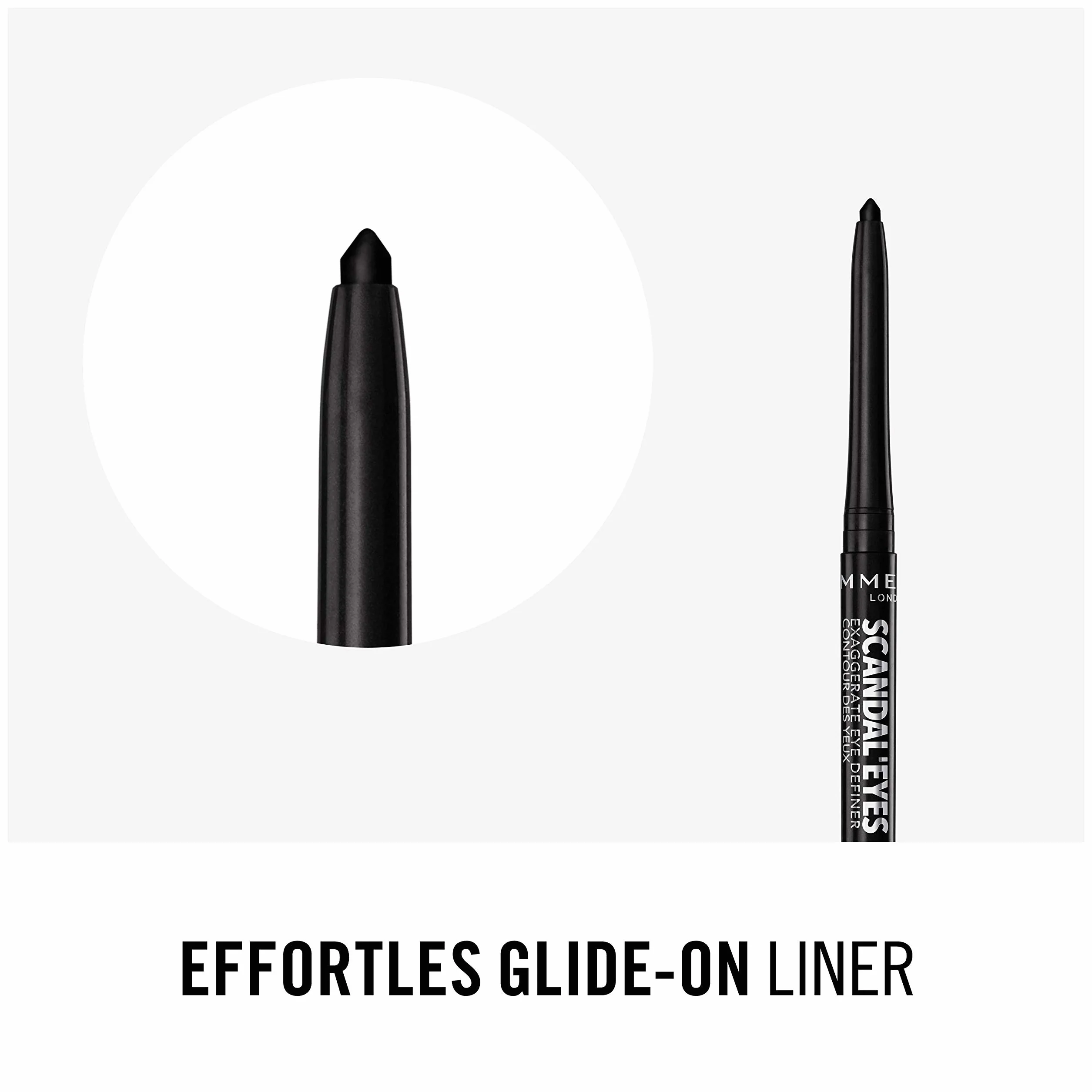 Rimmel London ScandalEyes Exaggerate Eye Definer Matita Occhi Waterproof 001 Intense Black 0.35g