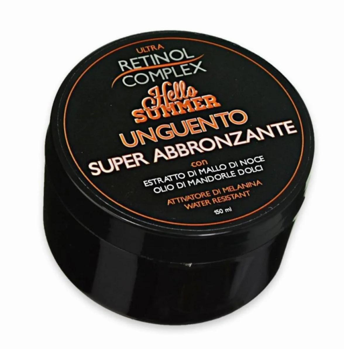 Unguento Super Abbronzante Attivatore Melanina Water Resistant 150 ml Ultra Retinol Complex