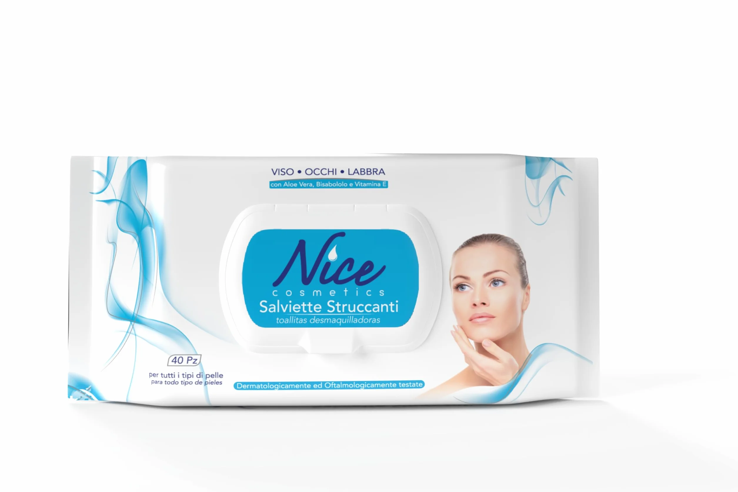 Nice Salviette Struccanti Viso Occhi Labbra Aloe Vera Bisabololo Vitamina E Dermatologicamente Oftalmologicamente Testate 40 Salviette