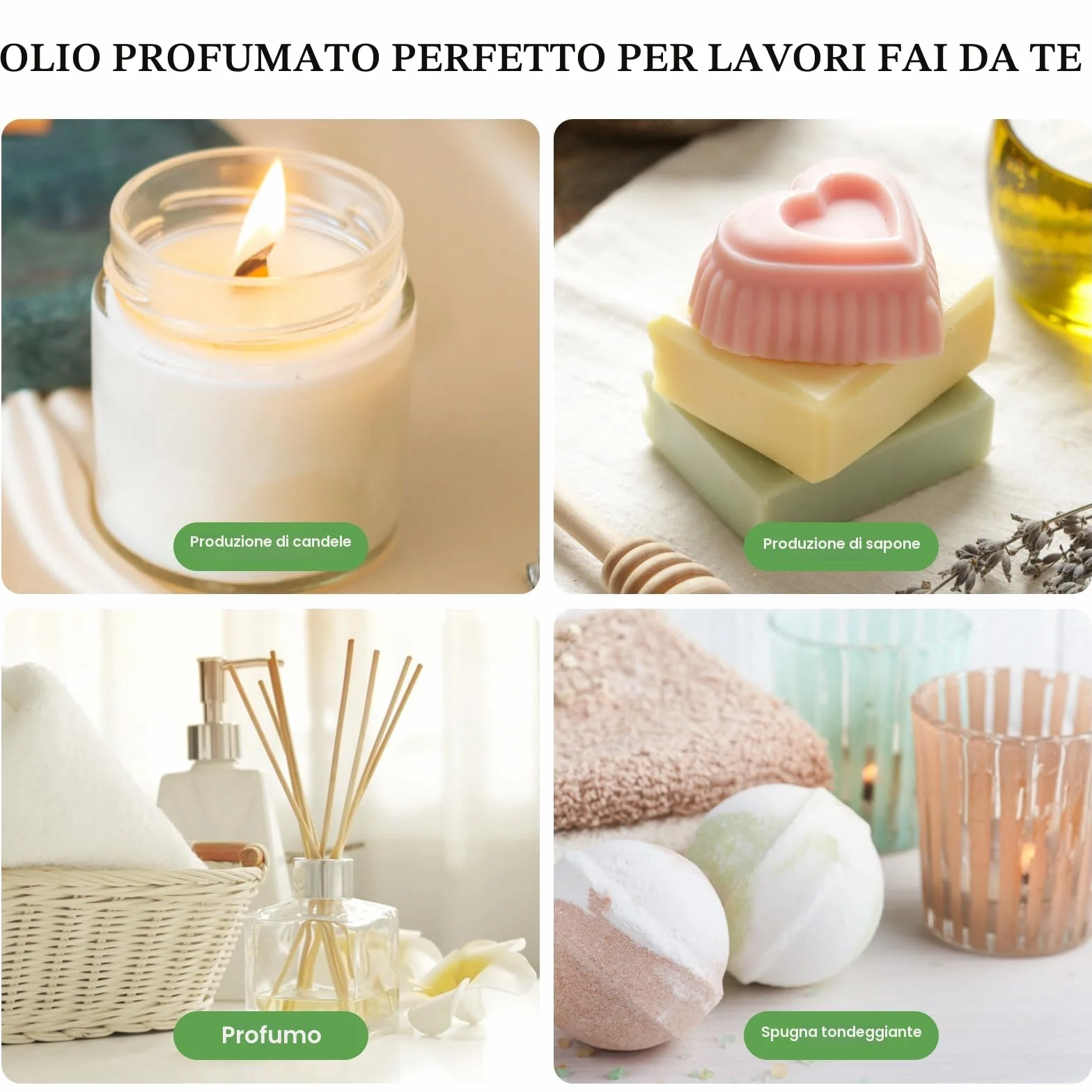 Set di Oli Essenziali 18 x 10 ml per Diffusori, Tea Tree Lavanda Rosmarino Eucalipto
