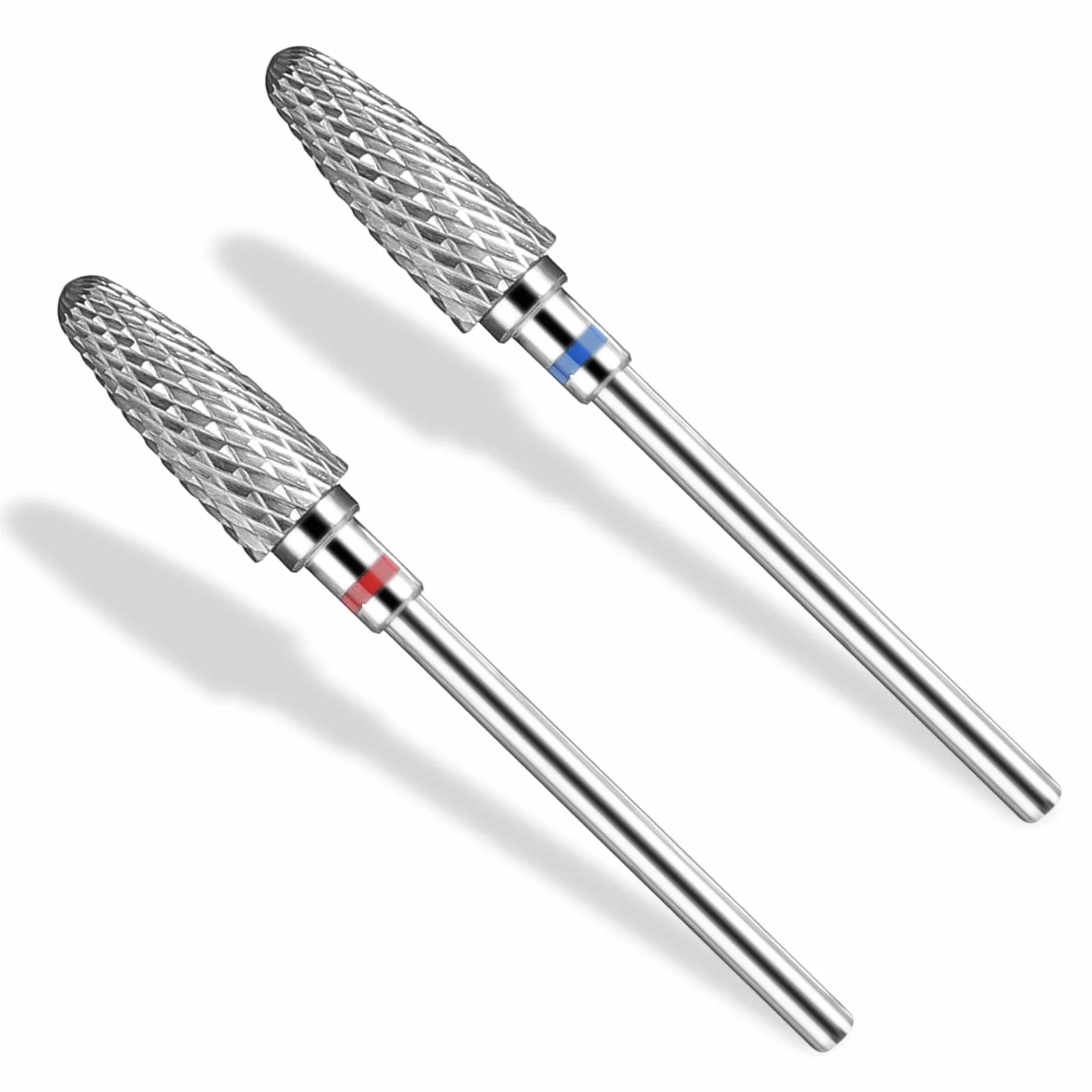 Gjinxi 2 punte per fresa per unghie in acciaio al tungsteno 3/32" lima per unghie gel acrilico manicure pedicure