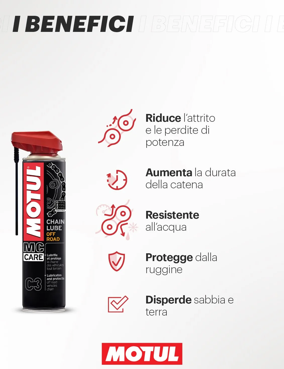Motul MC Care C3 Chain Lube Off Road Spray 400 ml