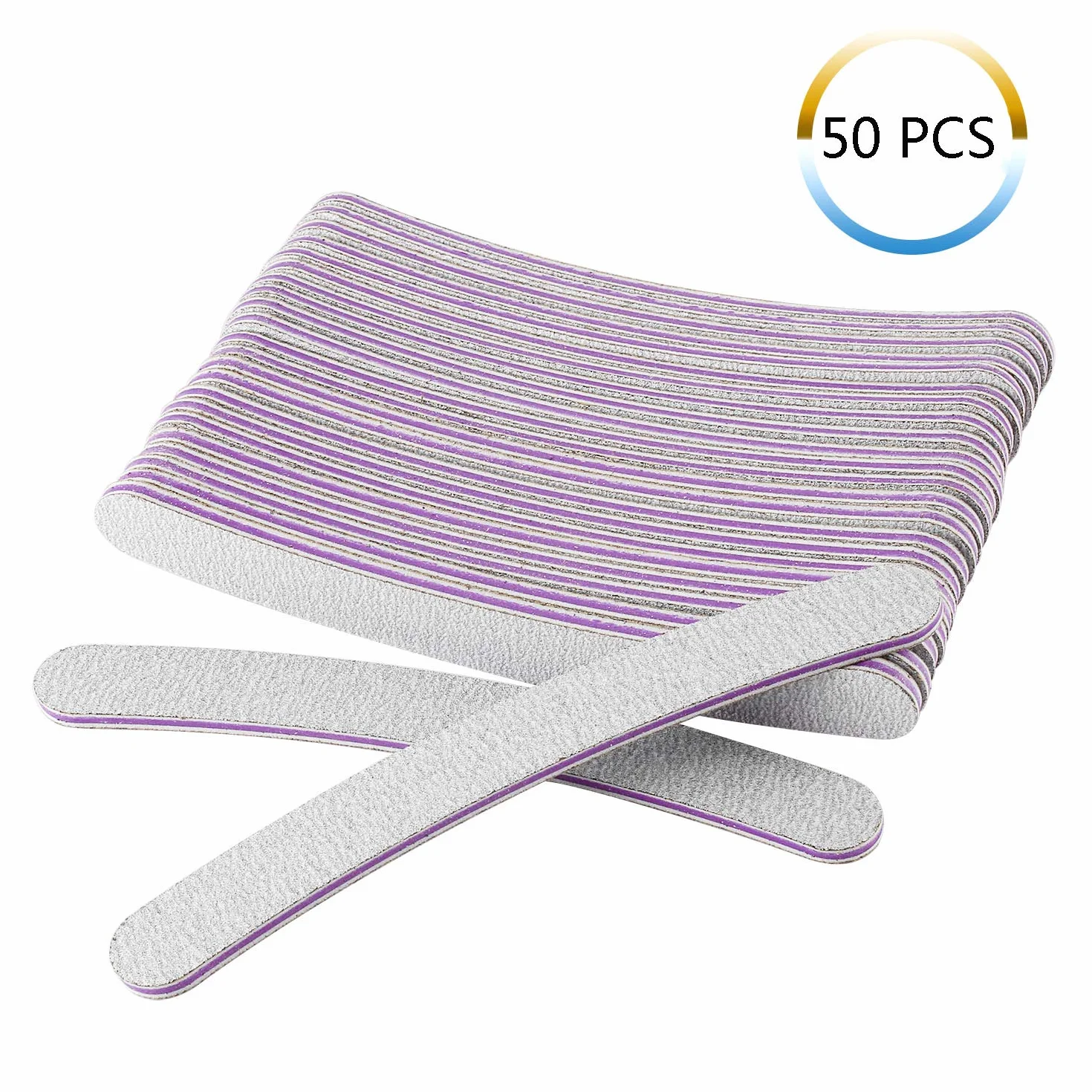 Forever Speed 50 lime per unghie professionali 100/180, lima per manicure a doppio lato, colore viola/bianco