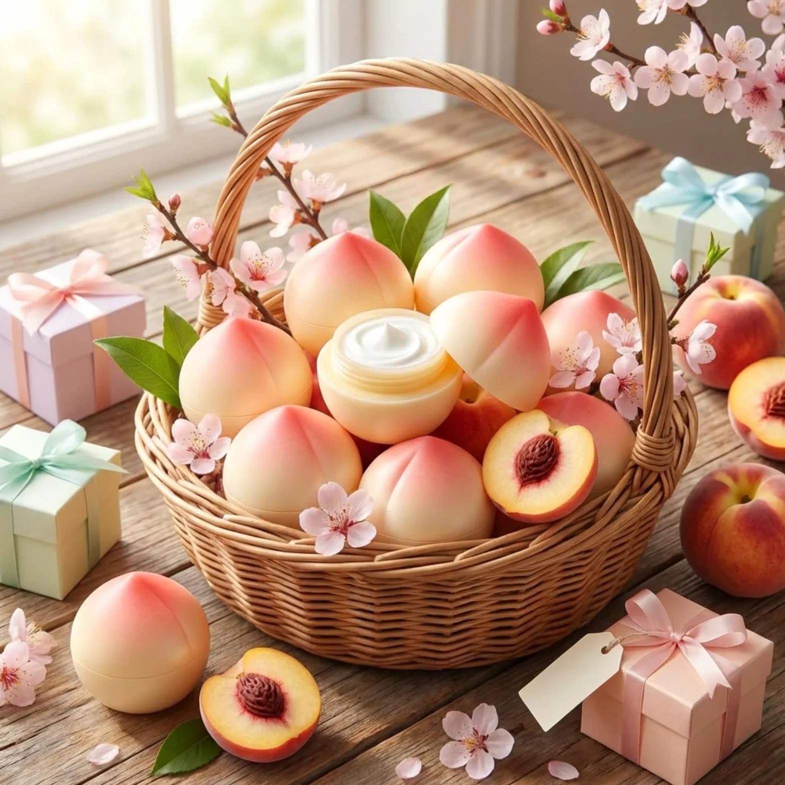 Set di 12 creme mani alla pesca da regalare a donne, divertente regalo di Natale con crema mani alla frutta per insegnanti, madri, infermieri, addio al nubilato e dipendenti.