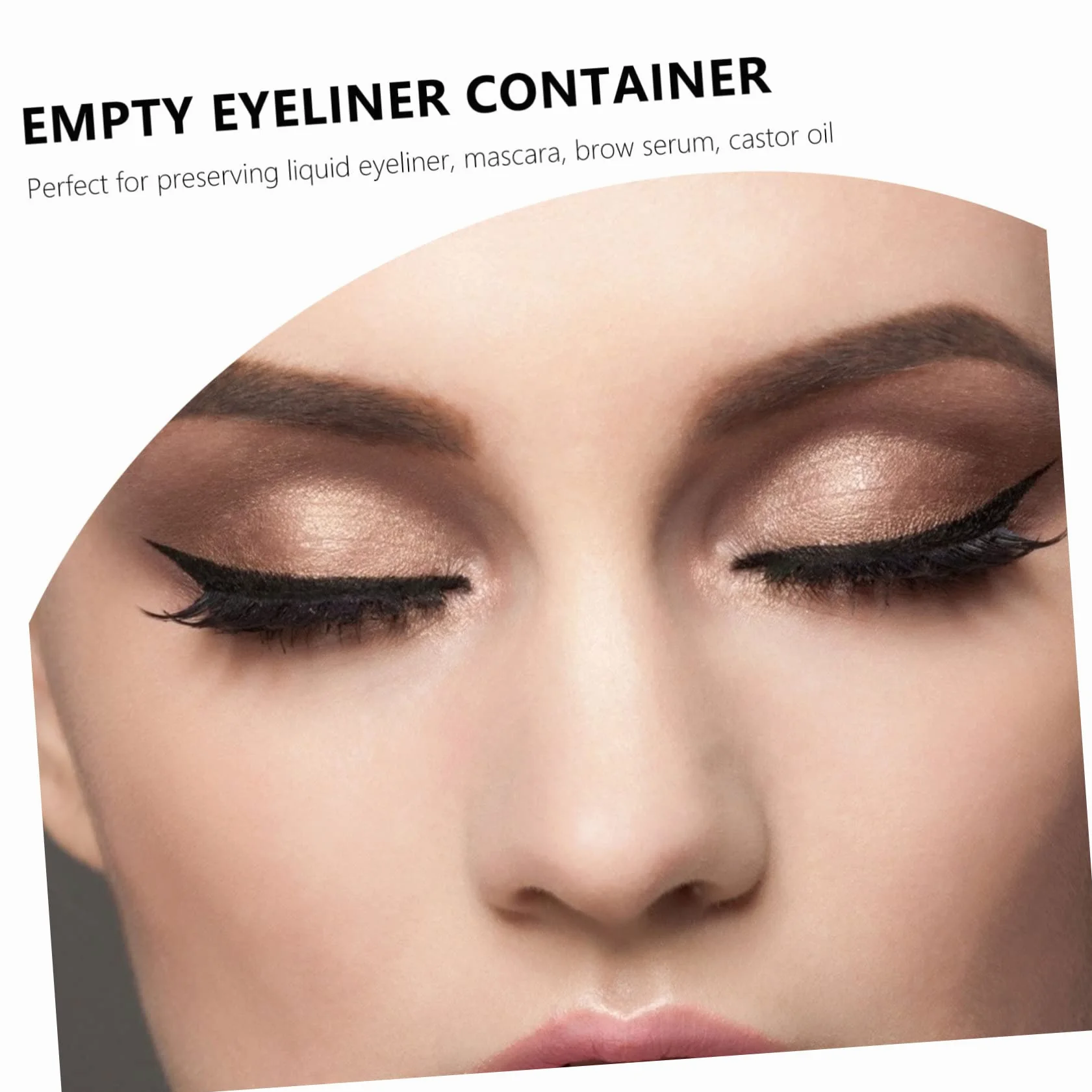 BESTYASH 5 Pezzi Tubo Eyeliner Vuoto 1ml Oro in Plastico Ricaricabile per Conservare Eyeliner Liquido per Negozi Cosmetici e Rivenditori