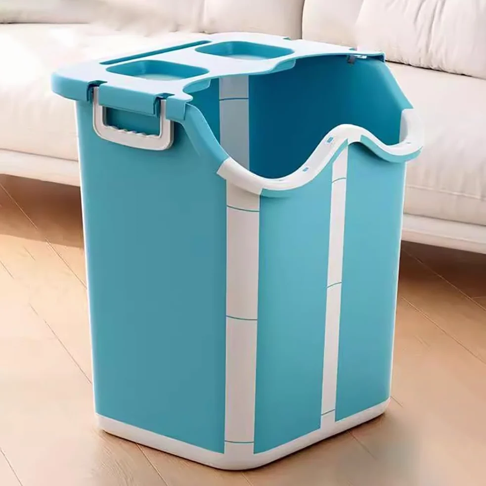 Secchio Immerso Per Bagno Di Grande Capacità, Secchio Pieghevole Pdice Portatile, Bagno Con Manico E Sfere Di Massaggio, Ciotola Spa Grande Per Il Piede, Bagno Di Plastica