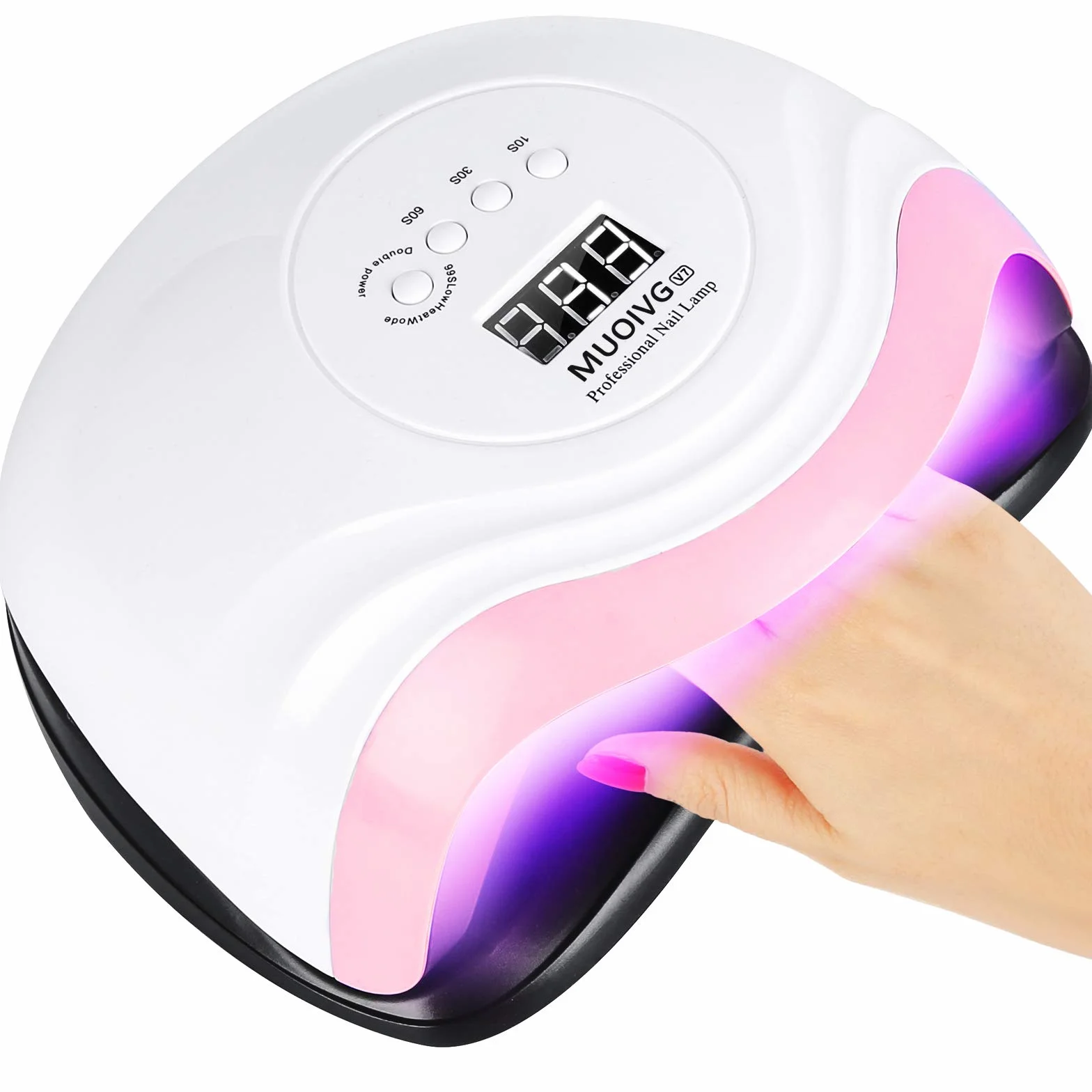 Lampada Unghie LED UV Professionale,168W Fornetto Unghie Può Curare Rapidamente,Sensore Di Avvio Automatico,Timers da 10s/30s/60s/90s, LCD Display Lampada per unghie per Gel Nail Polish Light