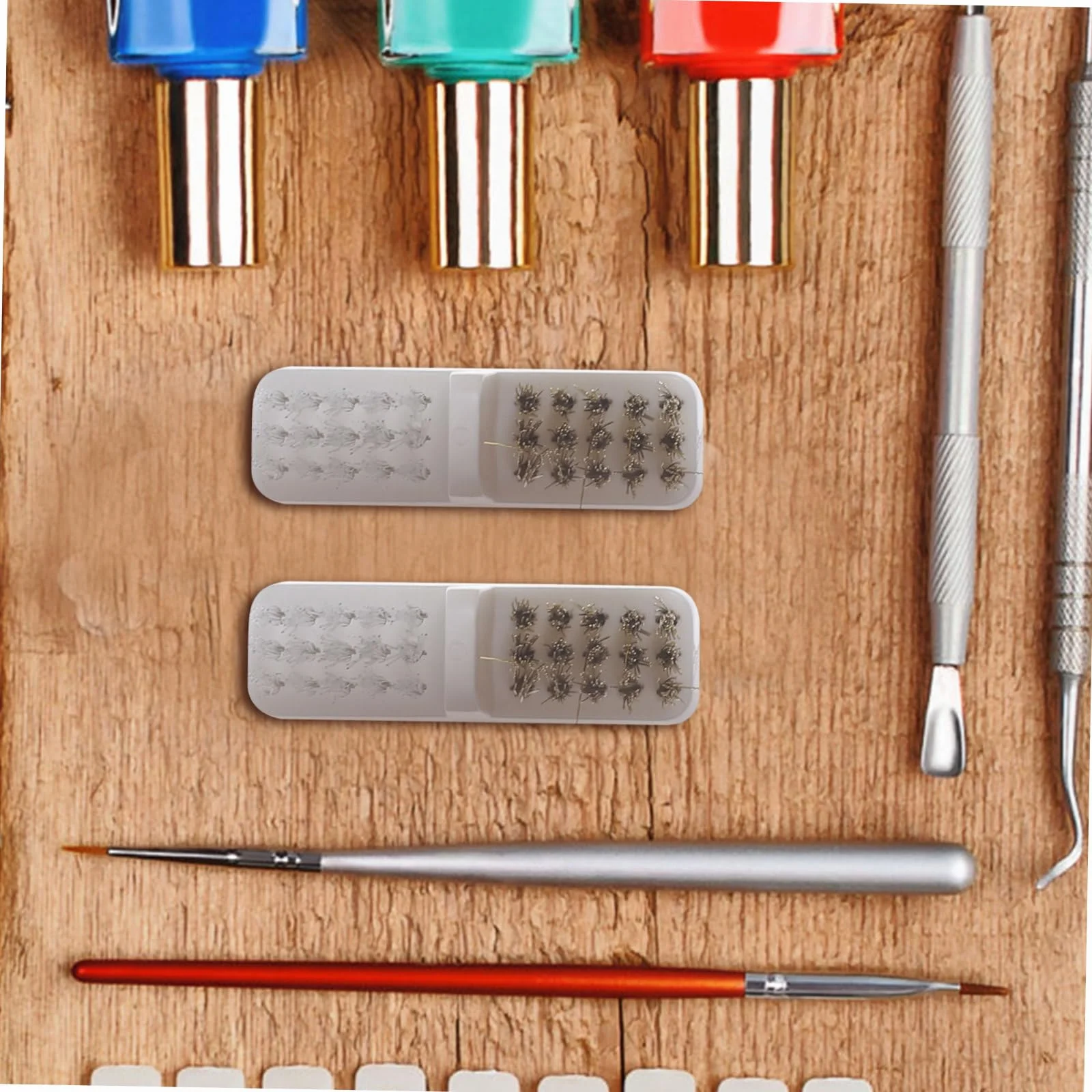 Healeved Spazzola Pulizia Unghie Rame Pennello Manicure Professionale 4.6x2.3x1.5 Pollici