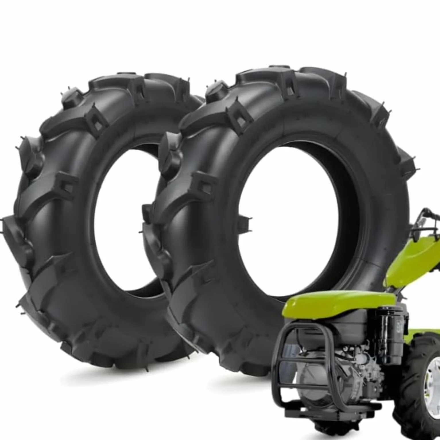 Ecovelo' Pneumatici 3.50-8 4PR Rinforzati Kit Gomme TM per Motozappa Agricolo