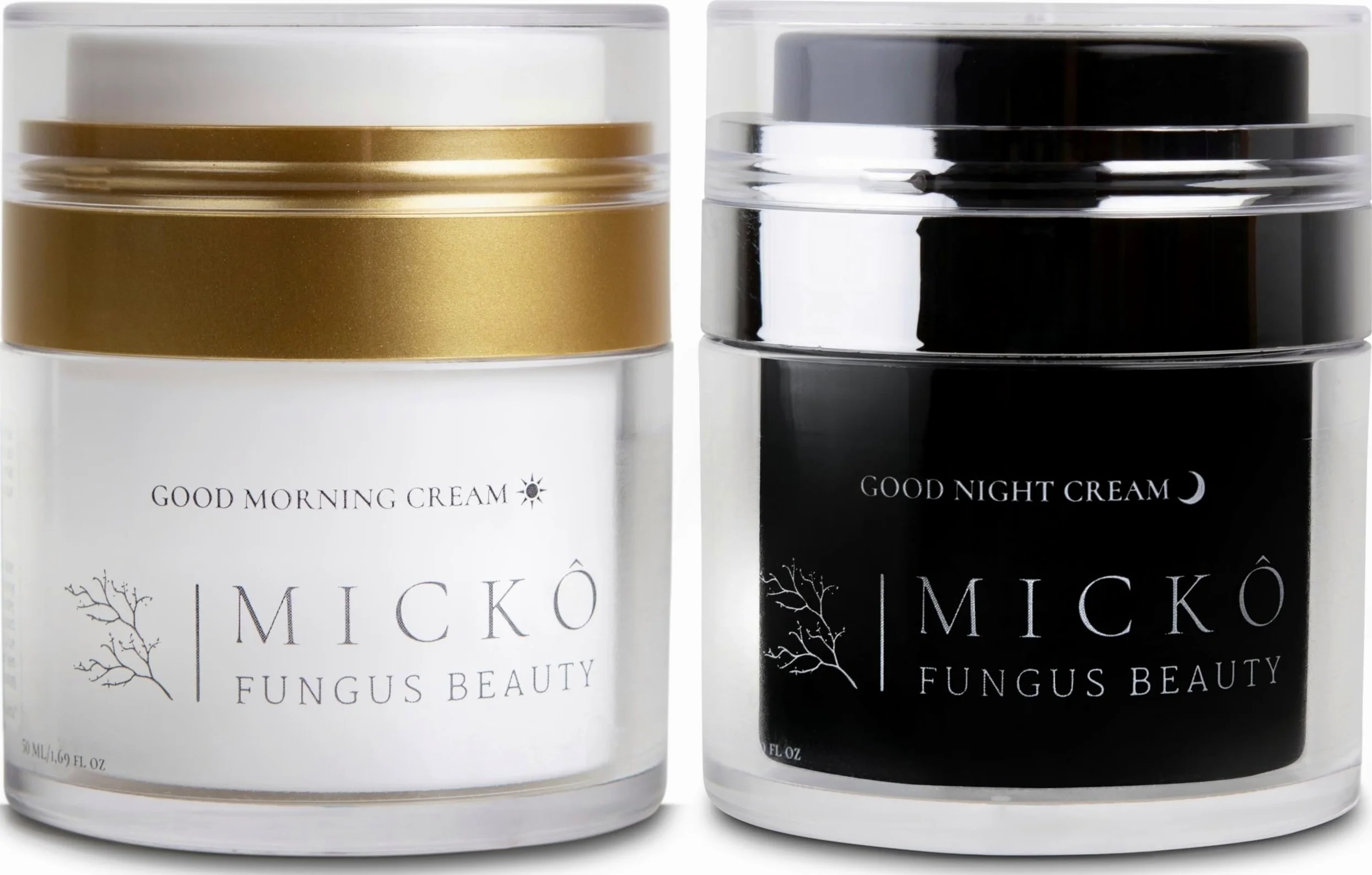MICKÔ Set Creme Viso Donna e Uomo, Crema Giorno Idratante con Niacinamide, Bakuchiol e Vitamina C, SPF30, Crema Giorno Antirughe Coreana, Crema Notte al Retinolo per Macchie, Confezione 50ml