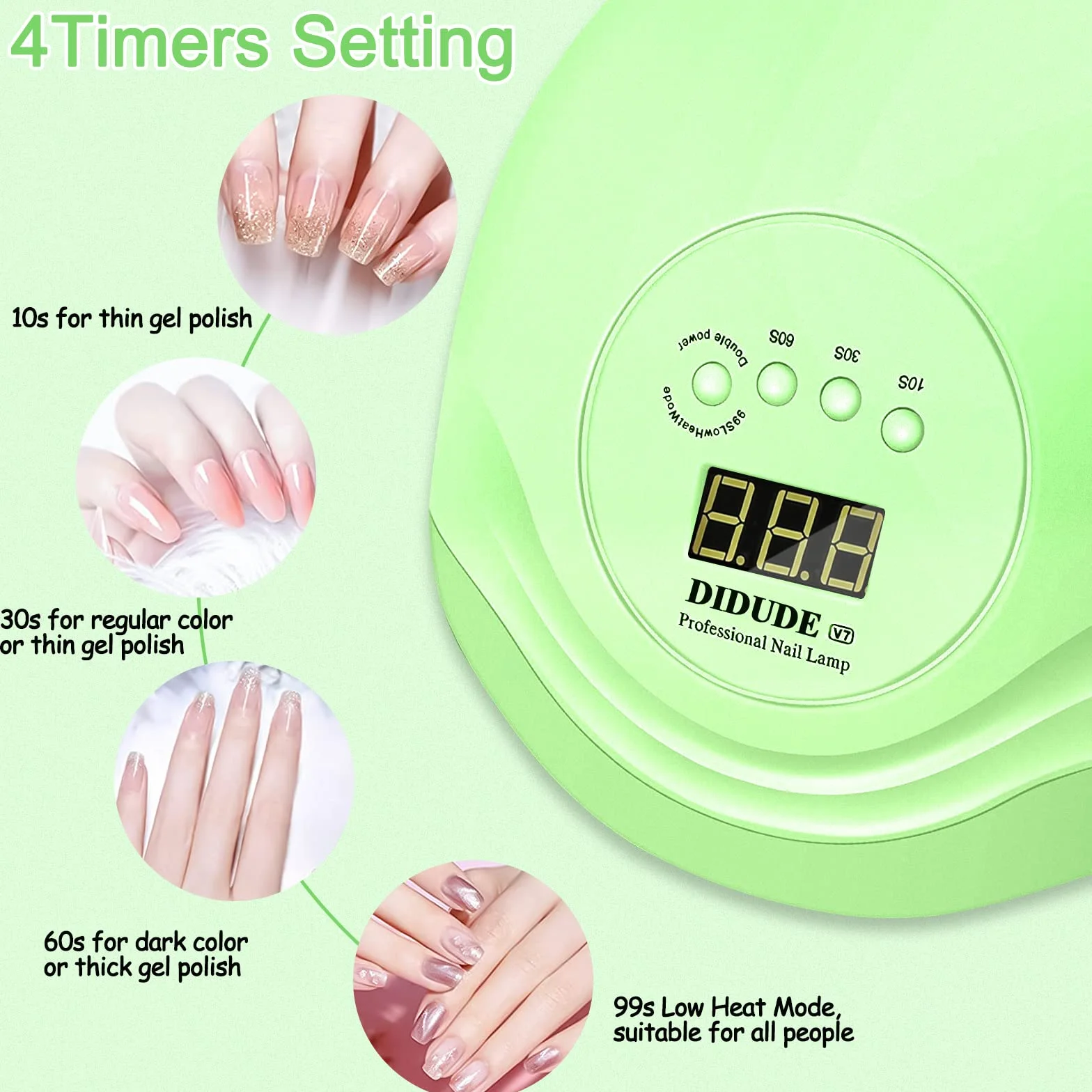 Lampada LED Unghie UV Professionale,168W Asciuga Unghie con Sensore Di Avvio Automatico,Display LCD e 4 Timer (10/30/60/99s),Per Manicure/Pedicure Lampada Asciuga Smalto Semipermanente