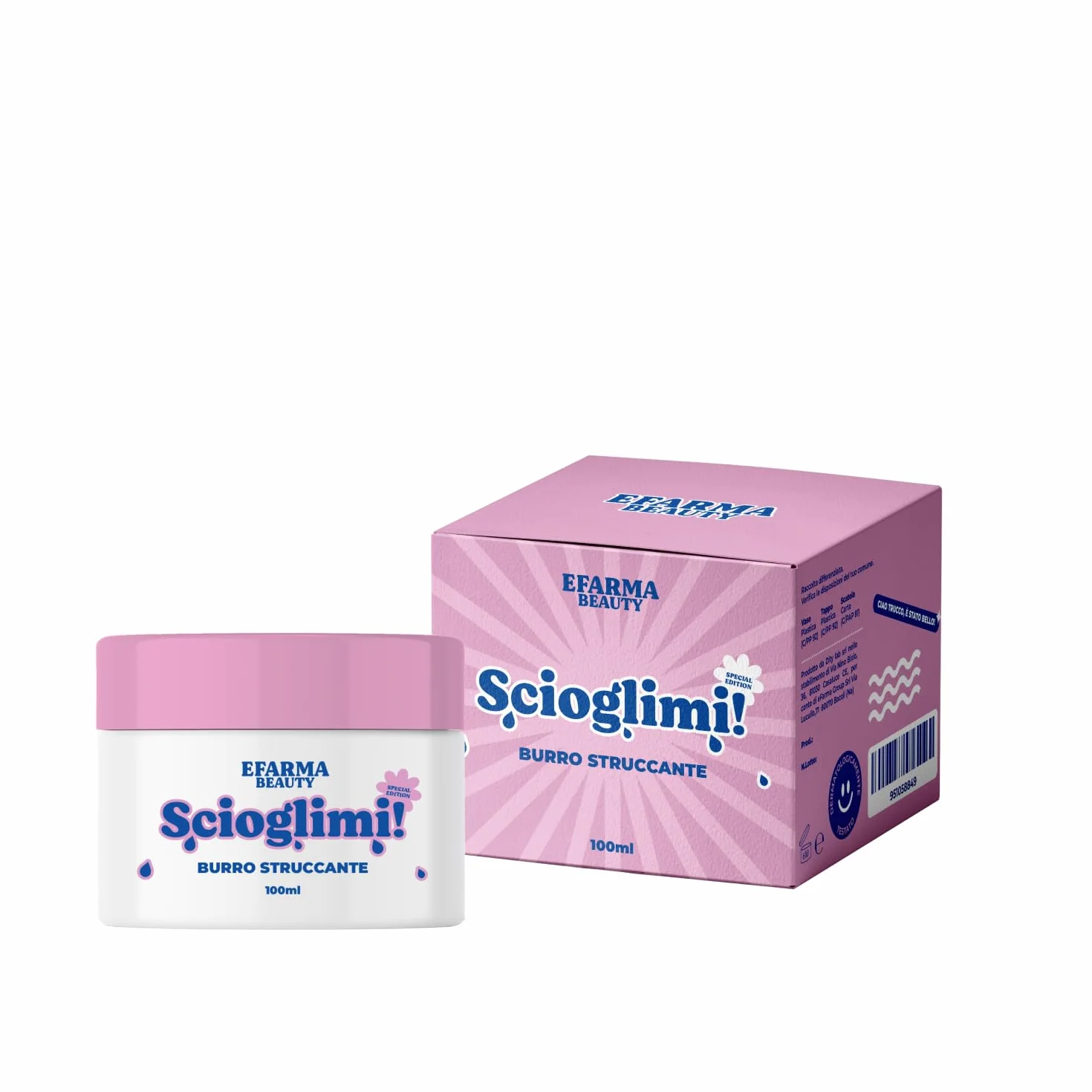 eFarma Beauty Scioglimi! Burro Struccante Viso Delicato 100 ml con Burro di Karité e Vitamina E Made in Italy