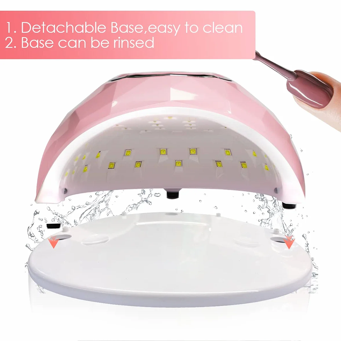 Janolia Lampada LED UV Unghie, 86W Professionale Fornetto Unghie Semipermanente per Manicure/Pedicure con Automatico Sensore, 4 Timers da 10/30/60/99S, Display LCD