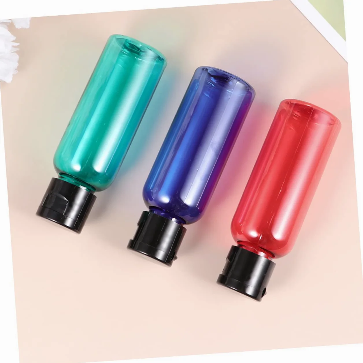 MAGICLULU 3 Set Da 50 Ml Di Bottiglie Da Viaggio Riutilizzabili 5 Opzioni Di Colore Dispenser Per Cosmetici Comprimibili 10 Pezzi * 3