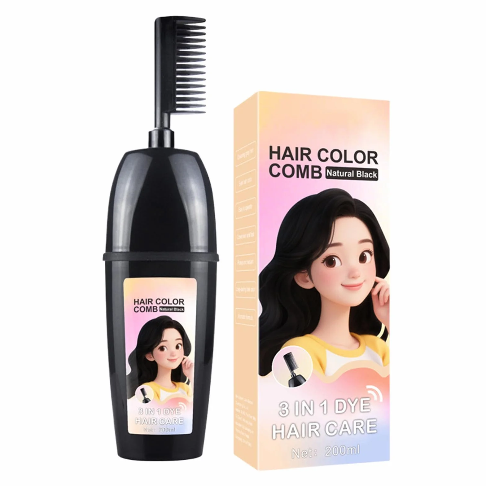 Hair Color Comb Coverage Applicator Tool Precise Tip Professional