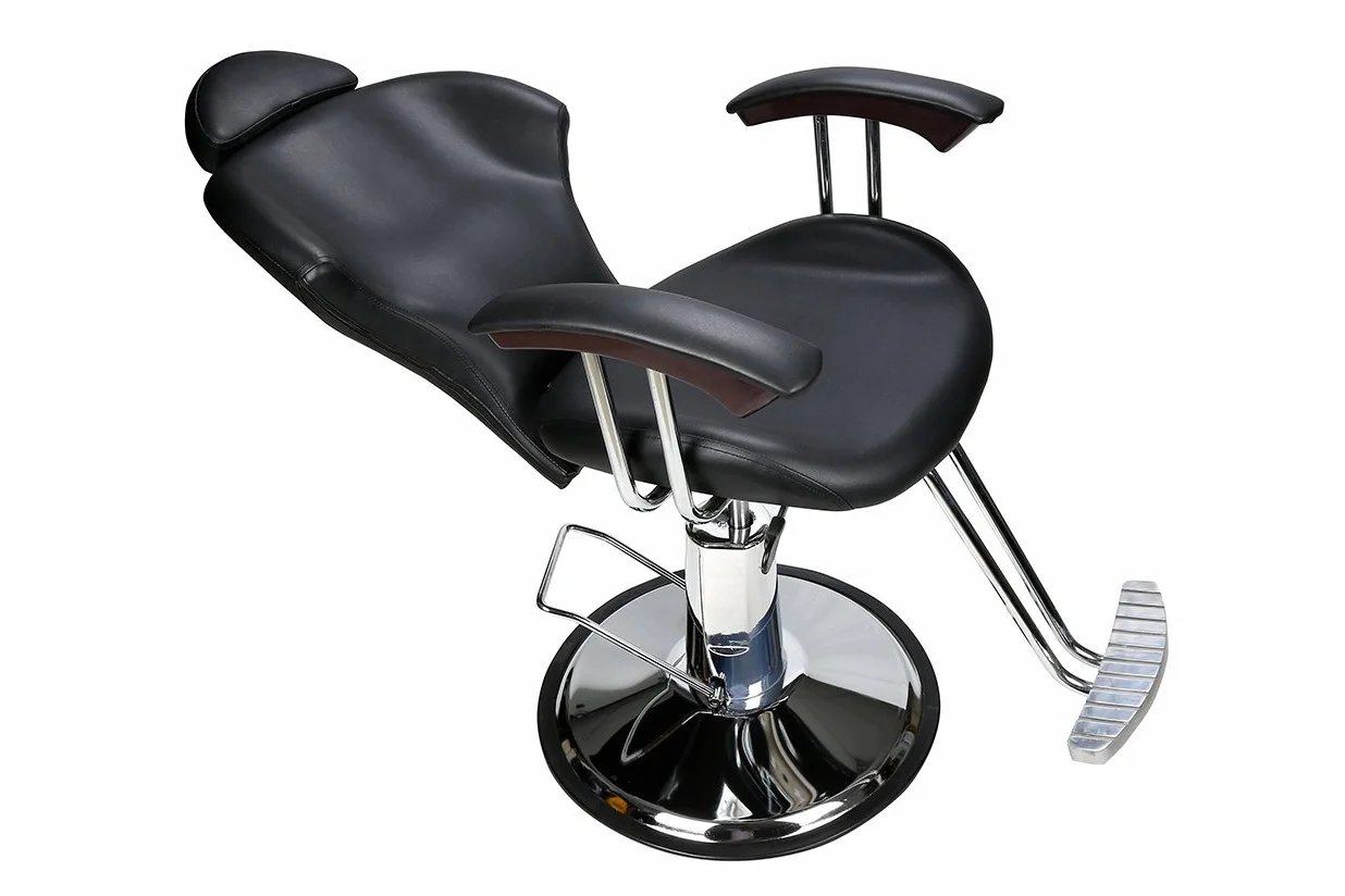 BarberPub Poltrona da barbiere classica Poltrona reclinabile idraulica 360 gradi girevole regolabile per capelli Salone di bellezza 8714BK