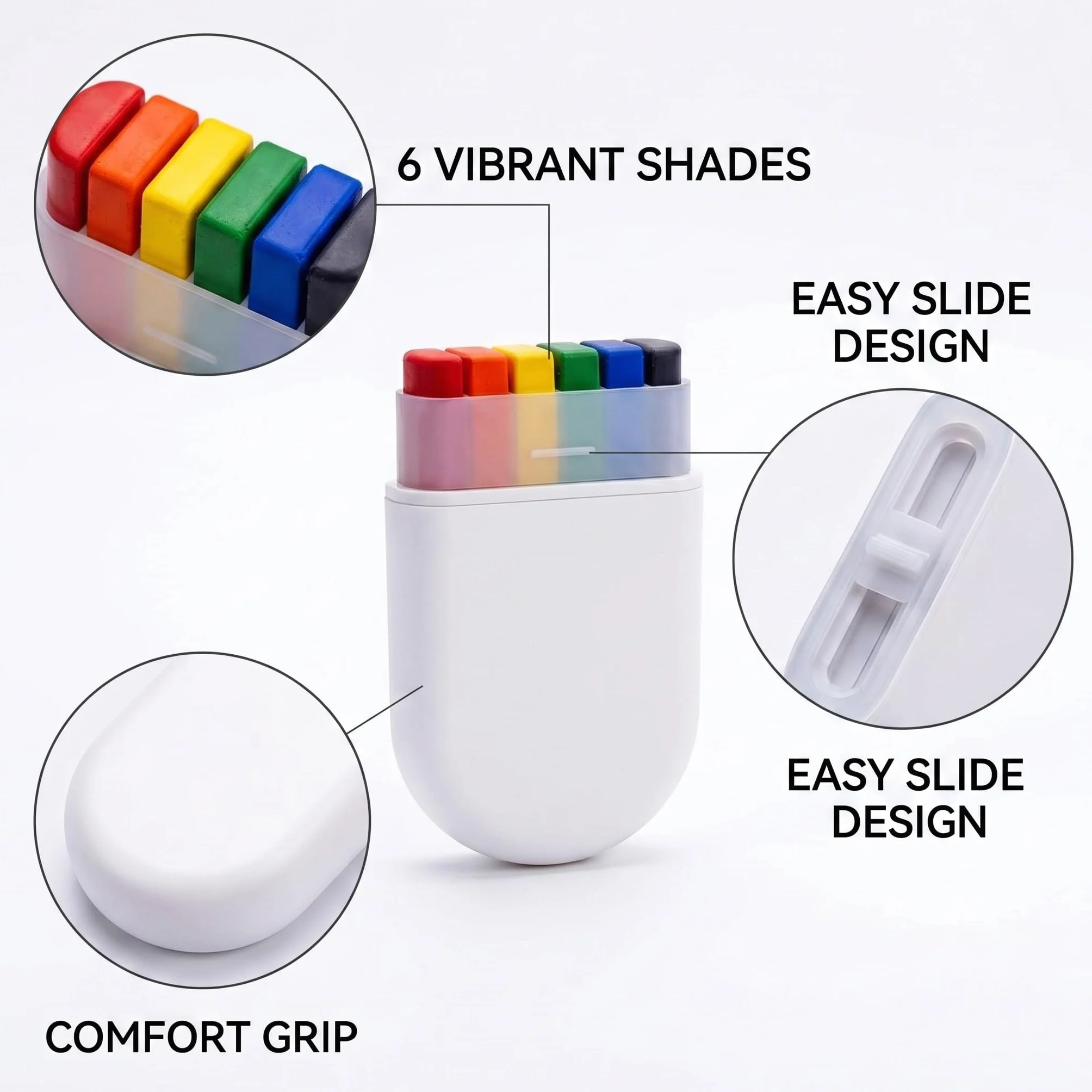 3 Pezzi 6 Colori Penna Pride,Per Feste Arcobaleno,Arcobaleno Penna,Pride Accessori Vernice Per Sfilate E Feste,Lgbt Trucco Con Bandiera Arcobaleno(A)
