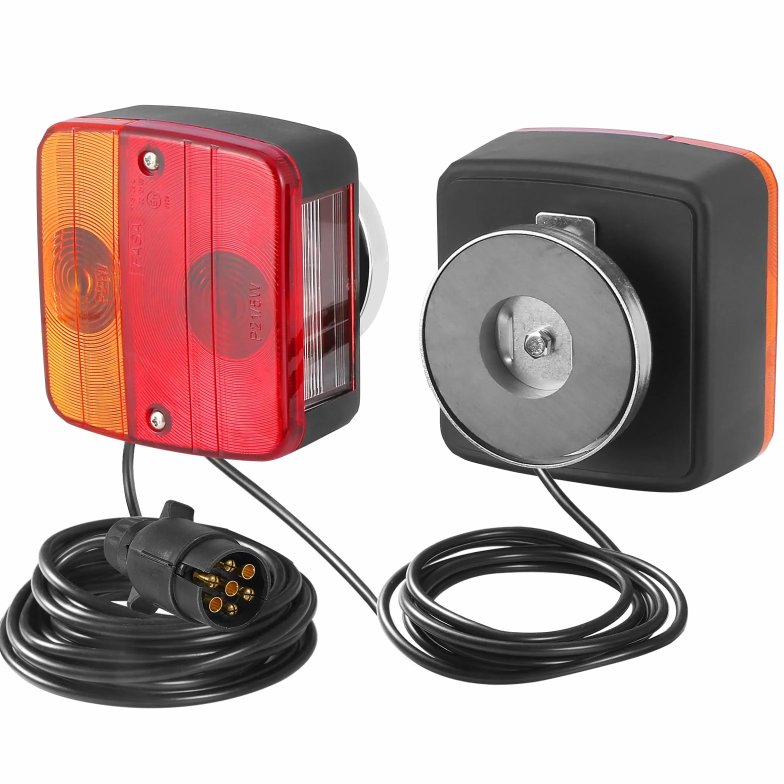 Fanali Posteriori Rimorchio Magnetico Kit Luci Rimorchio 7 Poli Con Cavo 2.5/7.5M Connettore 7 Poli