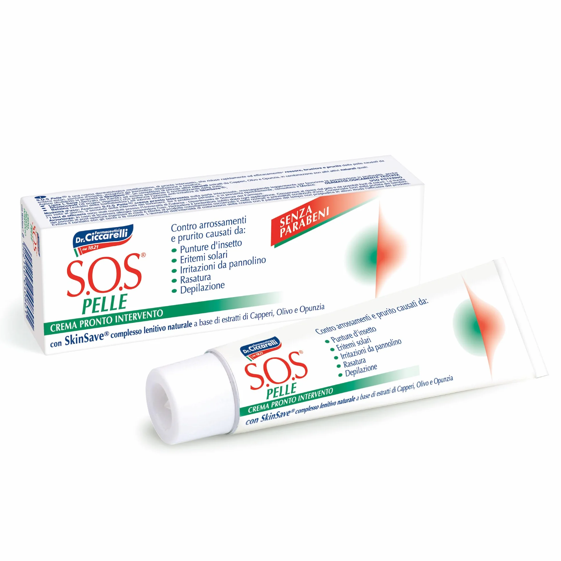 Crema Pronto Intervento S.O.S Dr Ciccarelli, Riduce Rossore e Prurito, 100% Made in Italy, Tubetto 25 ml