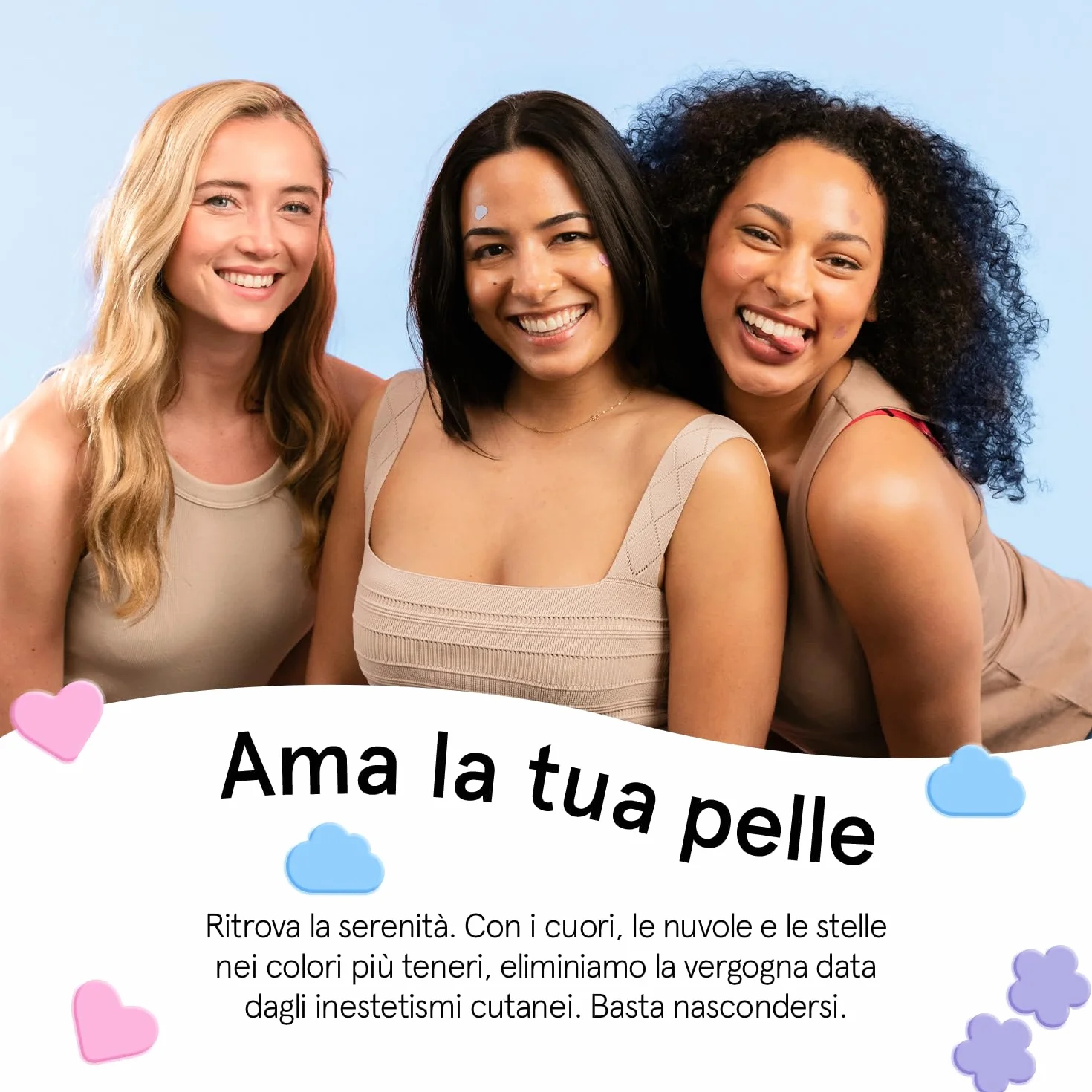 grace & stella Cerotti Idrocolloidali e Anti Imperfezioni Viso - Hydrocolloid Patch Dermatologicamente Testati, Vegan, Cruelty-Free [Misti, 72 Pezzi]